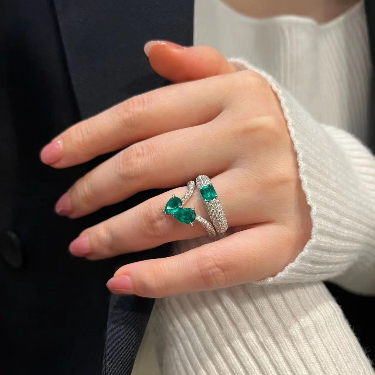 Jewelry Creative Exquisite Zircon Handmade Ring Size ONE SIZE - 3 Thumbnail