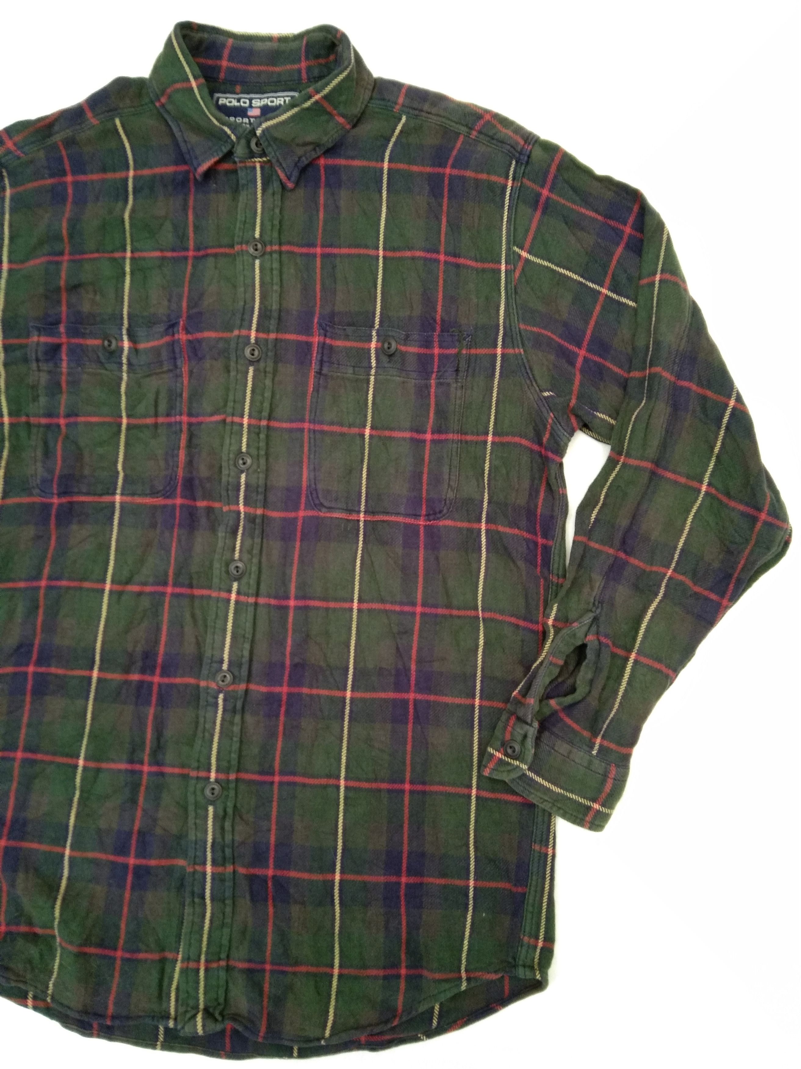 Polo Ralph Lauren Vintage Polo Sport Plaid Checkered Shirt Size US M / EU 48-50 / 2 - 2 Thumbnail