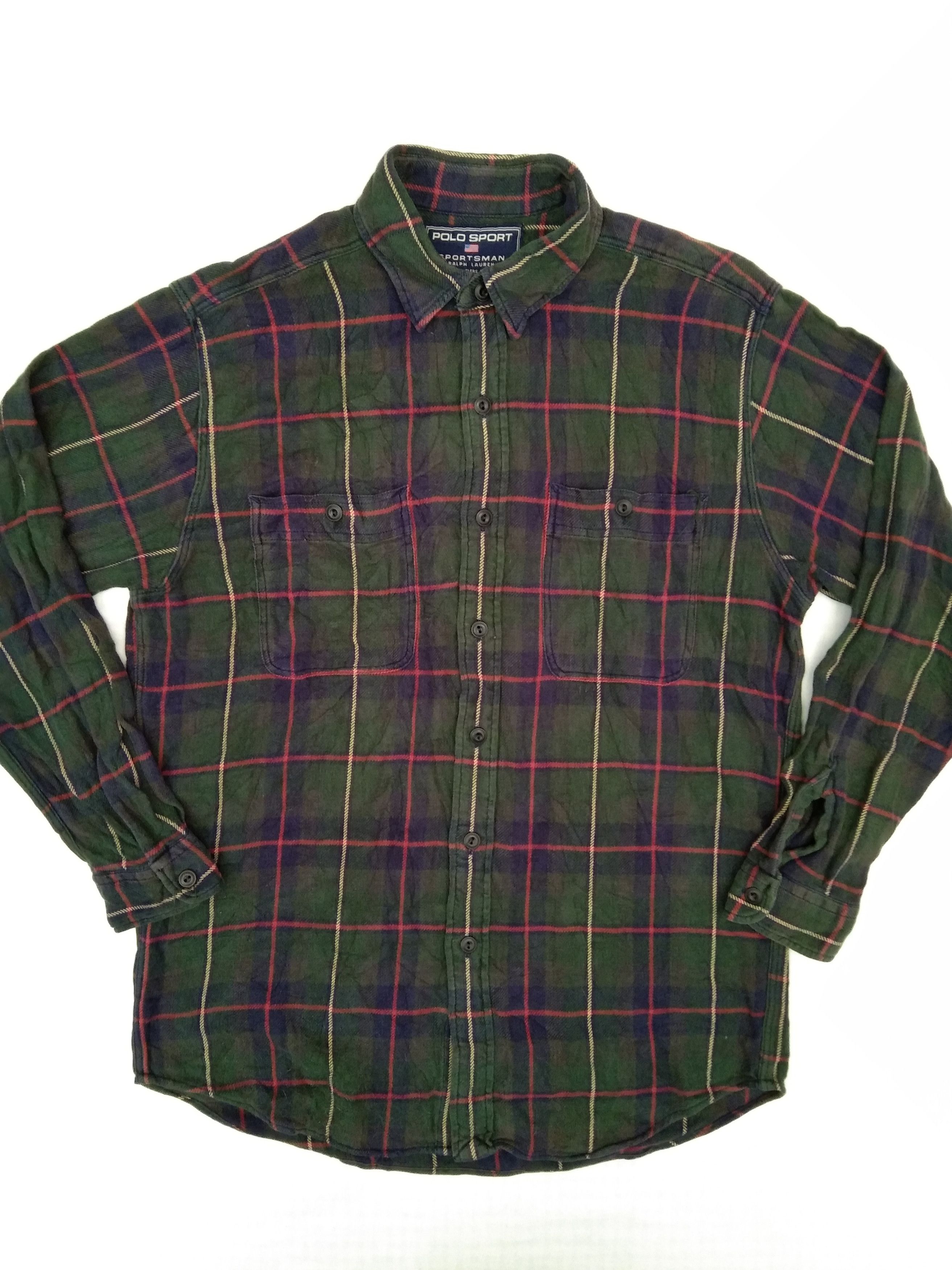 Polo Ralph Lauren Vintage Polo Sport Plaid Checkered Shirt Size US M / EU 48-50 / 2 - 1 Thumbnail