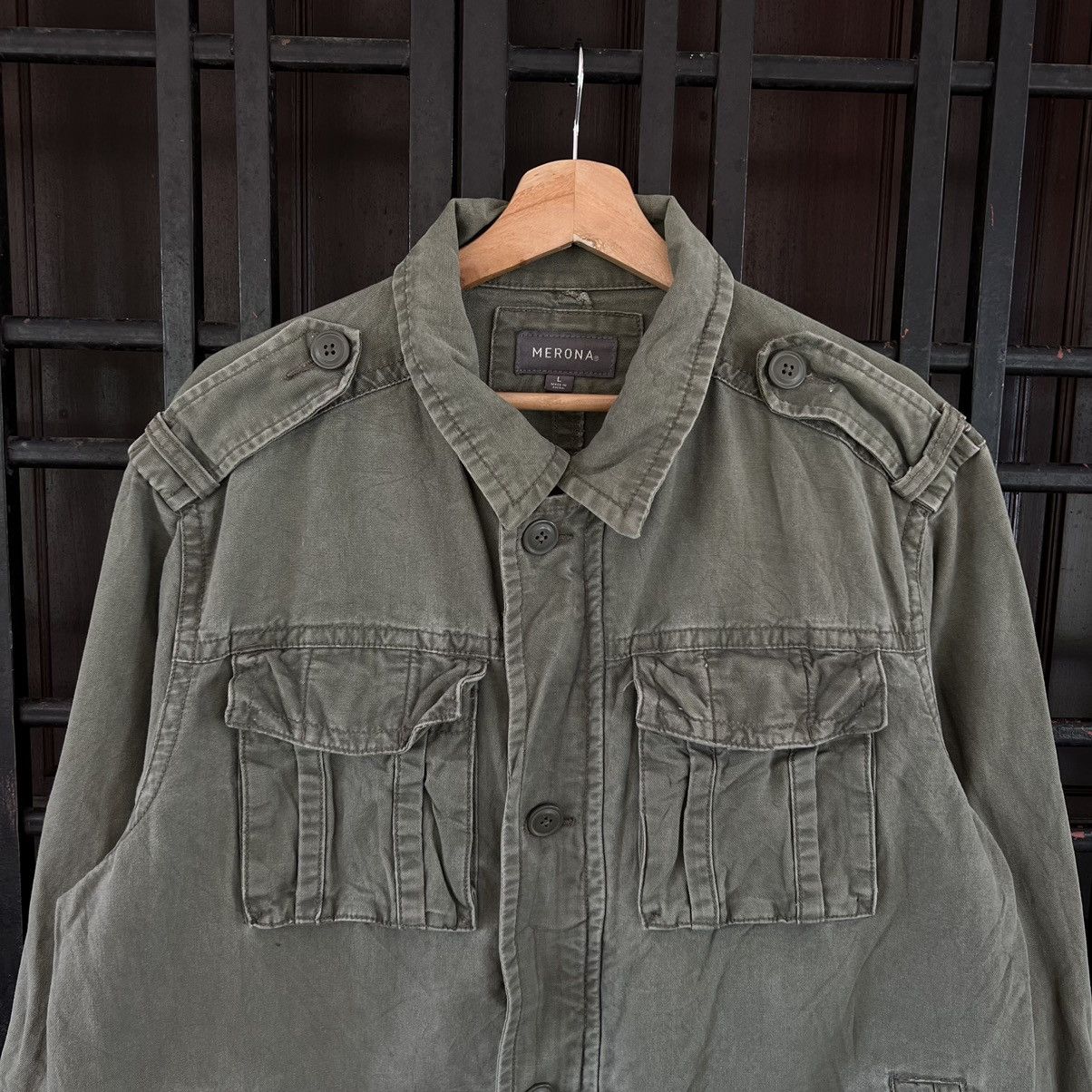 Japanese Brand VINTAGE CHORE JACKET MILITARY COLLECTIONS MERONA Size US L / EU 52-54 / 3 - 3 Thumbnail