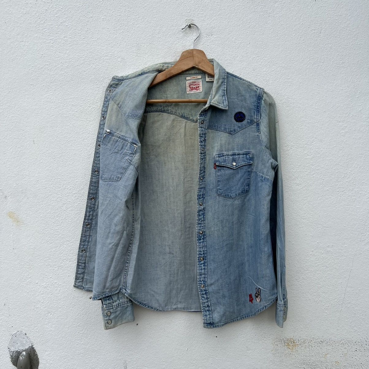 Levi's DENIM BUTTON JACKET LEVI’S PUNK STYLE FULL PRINT Size US S / EU 44-46 / 1 - 13 Thumbnail