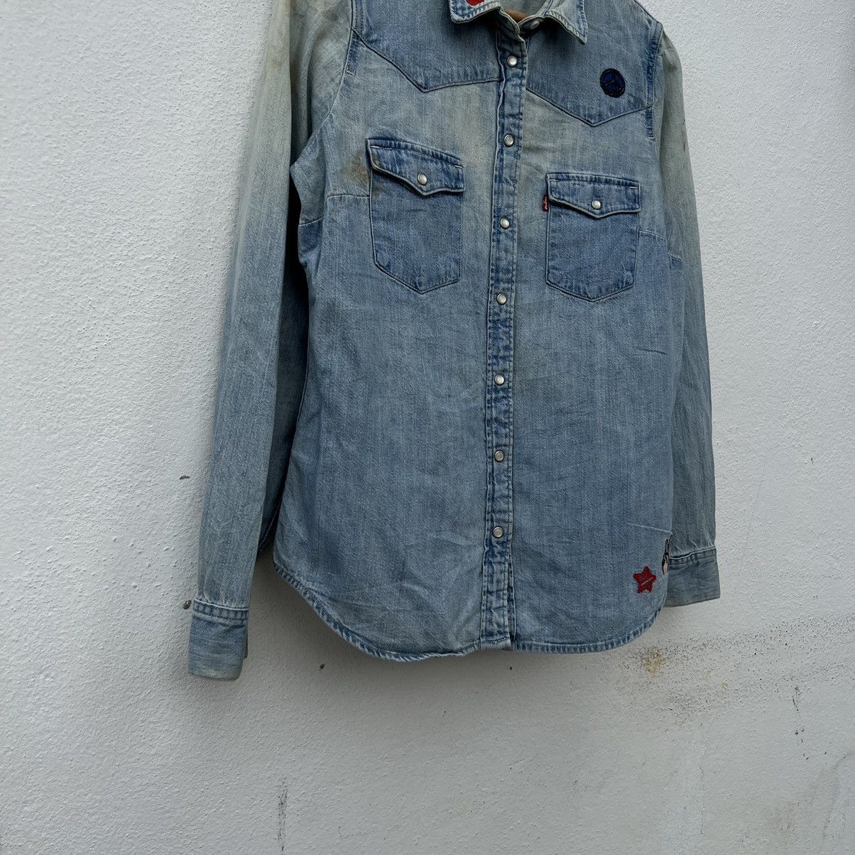 Levi's DENIM BUTTON JACKET LEVI’S PUNK STYLE FULL PRINT Size US S / EU 44-46 / 1 - 5 Thumbnail