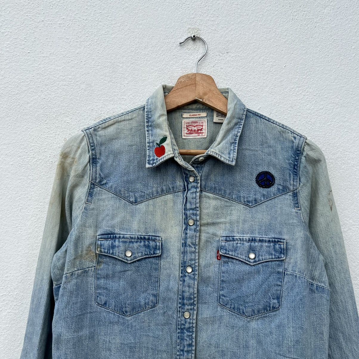 Levi's DENIM BUTTON JACKET LEVI’S PUNK STYLE FULL PRINT Size US S / EU 44-46 / 1 - 3 Thumbnail