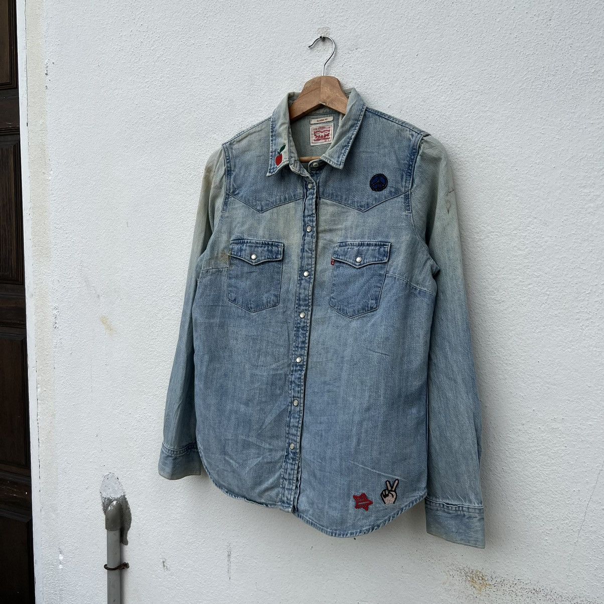Levi's DENIM BUTTON JACKET LEVI’S PUNK STYLE FULL PRINT Size US S / EU 44-46 / 1 - 2 Thumbnail