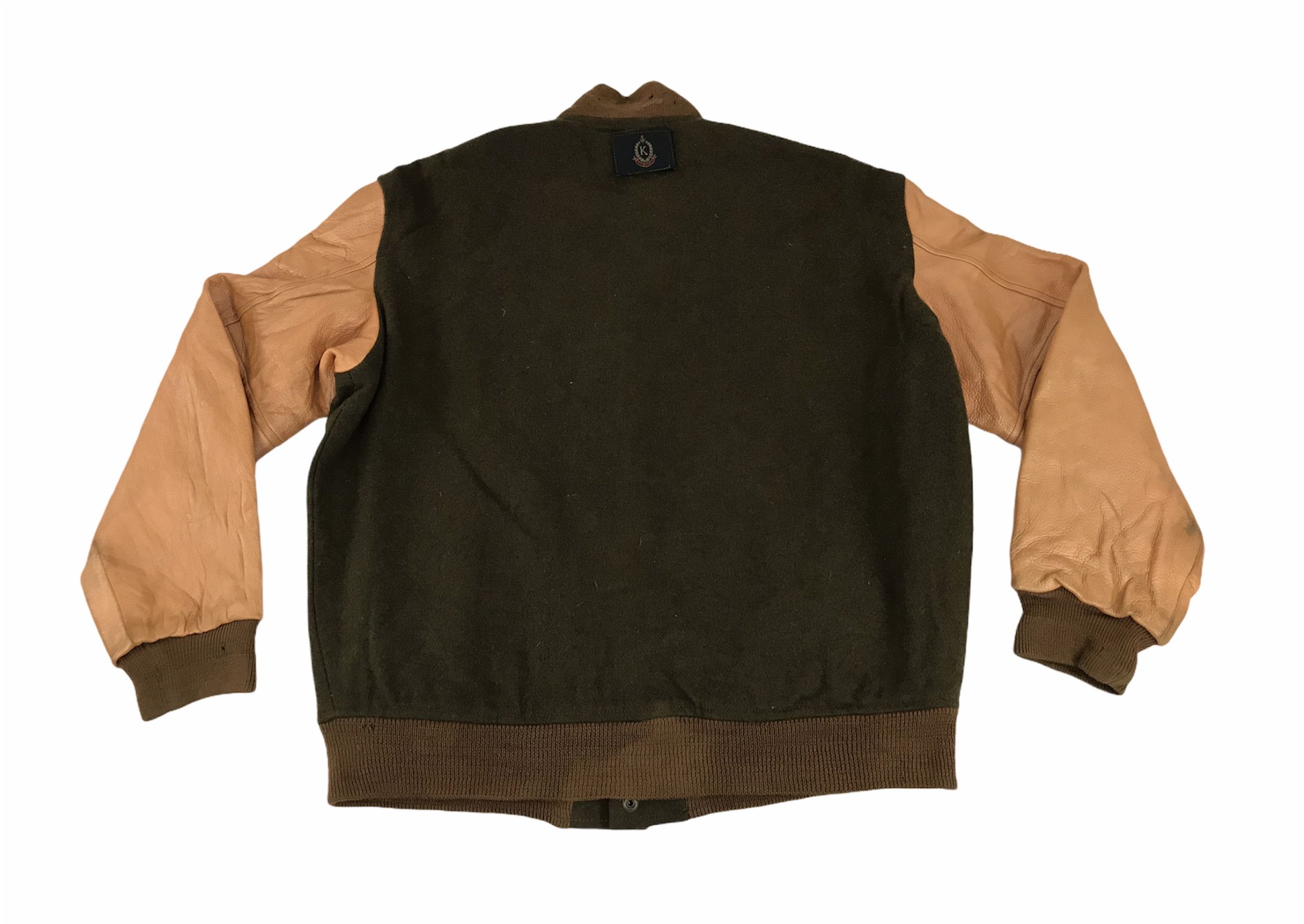Karl Helmut Very Rare Vintage Karl Helmut Varsity Leather Wool Jacket Size US XL / EU 56 / 4 - 5 Thumbnail