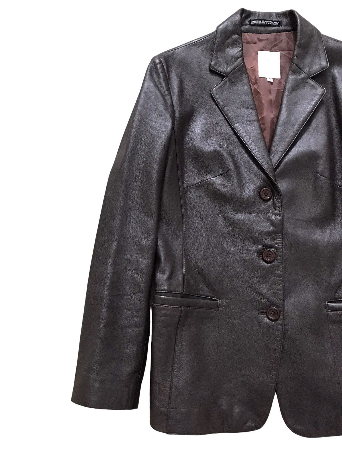 Japanese Brand INED Japan Sheep Leather Blazer Size S / US 4 / IT 40 - 2 Thumbnail