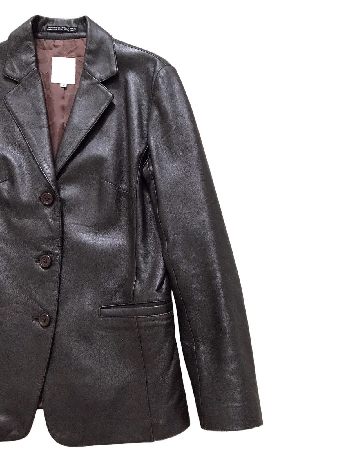 Japanese Brand INED Japan Sheep Leather Blazer Size S / US 4 / IT 40 - 3 Thumbnail