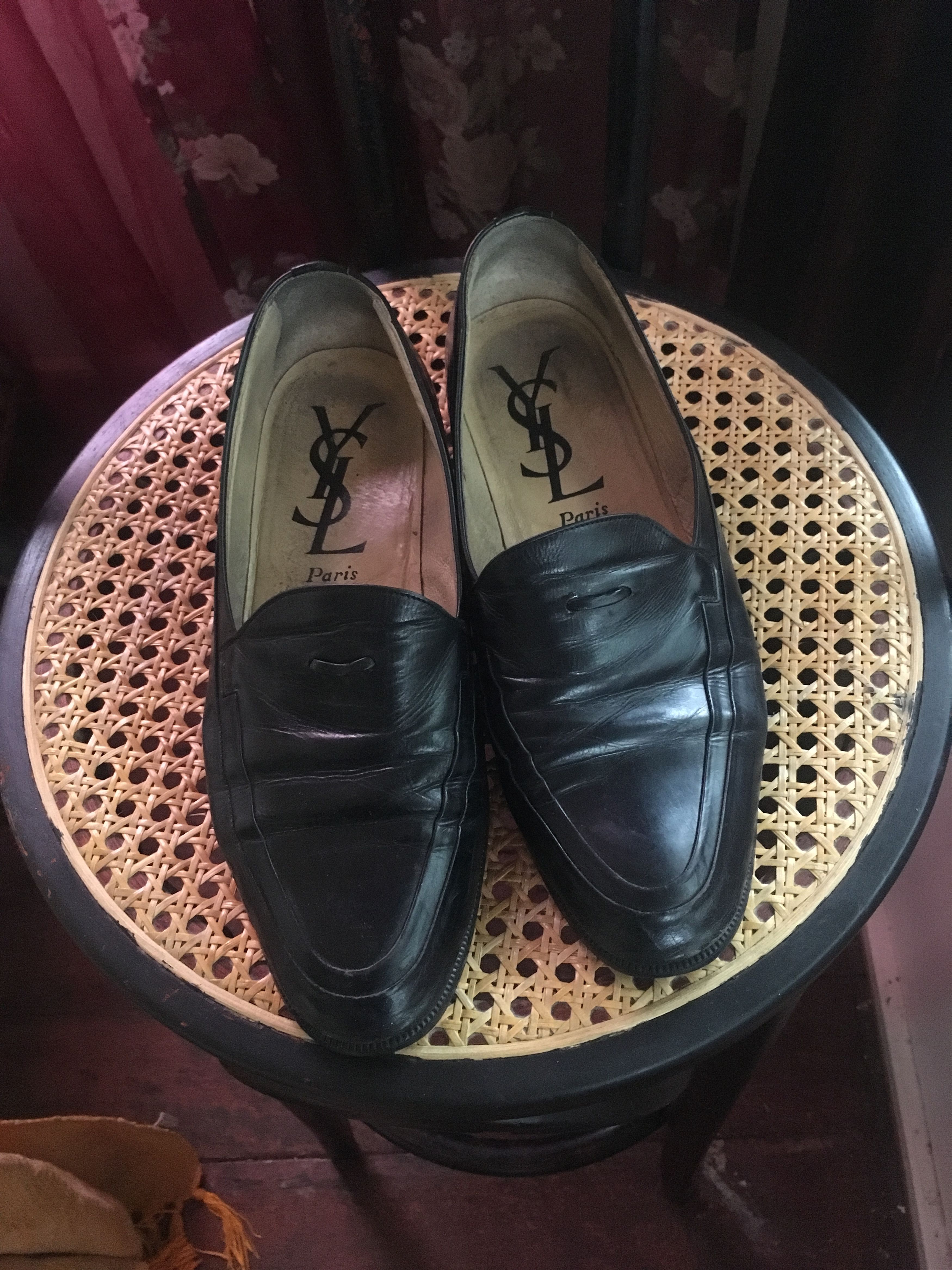 Vintage Yves Saint Laurent Tassel Black and Brown Leather Loafers Size EU 41 YSL Yves Saint Laurent Vintage Leather | Mercari main image 3