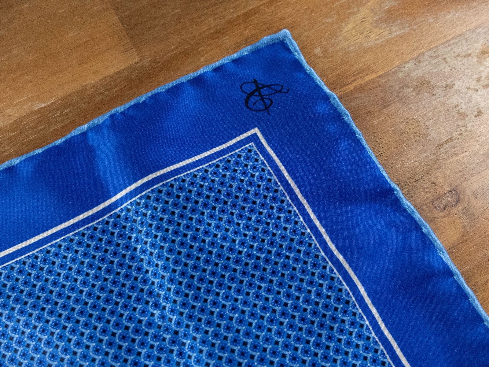 Canali CANALI blue round print silk pocket square authentic NWT Size ONE SIZE - 2 Thumbnail