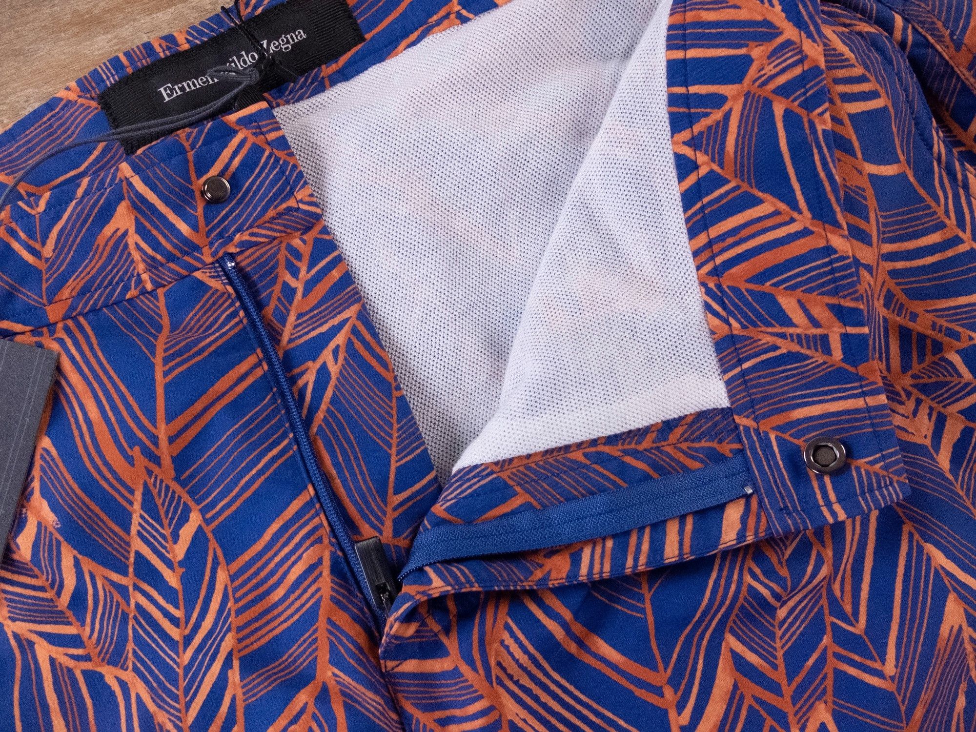 Ermenegildo Zegna ERMENEGILDO ZEGNA leaf motif blue swim shorts XXL - NWT Size US 38 / EU 54 - 4 Thumbnail