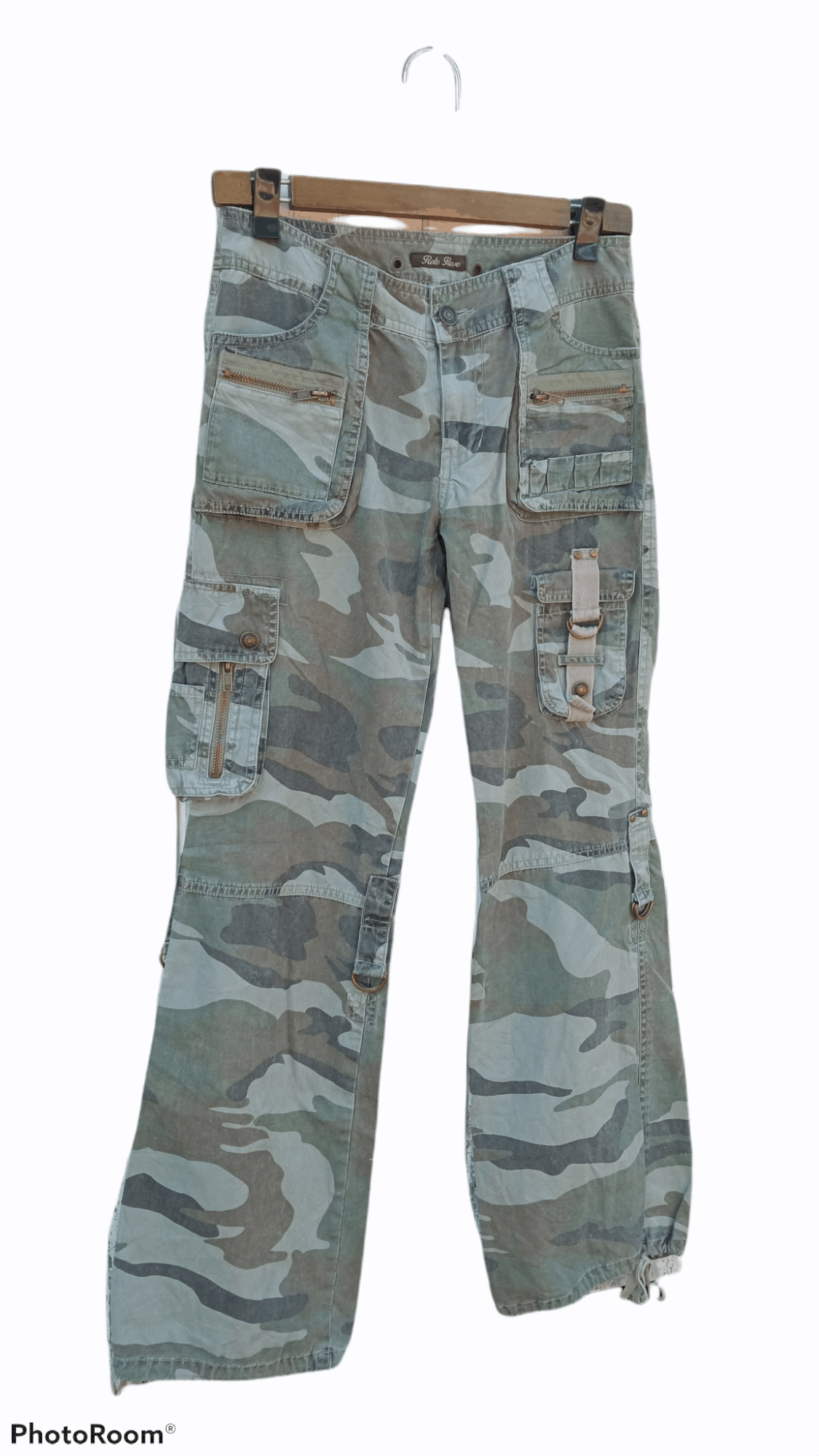 Japanese Brand 🔥🔥Rote Rose Military Camouflage Multipocket Cargo Pants Size US 28 / EU 44 - 2 Thumbnail