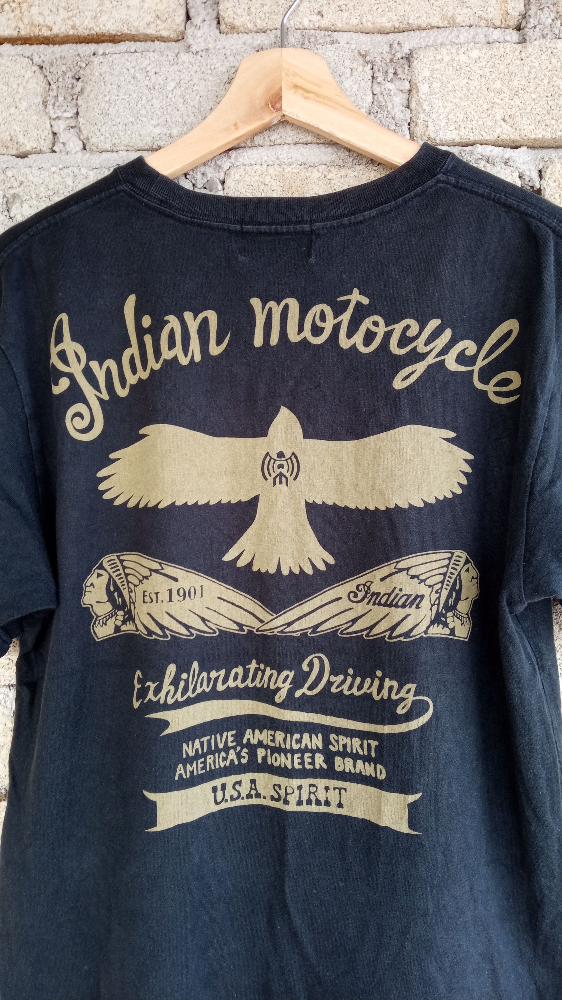 Indian Motorcycle × Japanese Brand × Vintage 🔥🔥Indian Motorcycle Native American Spirit T-Shirt Size US M / EU 48-50 / 2 - 13 Thumbnail