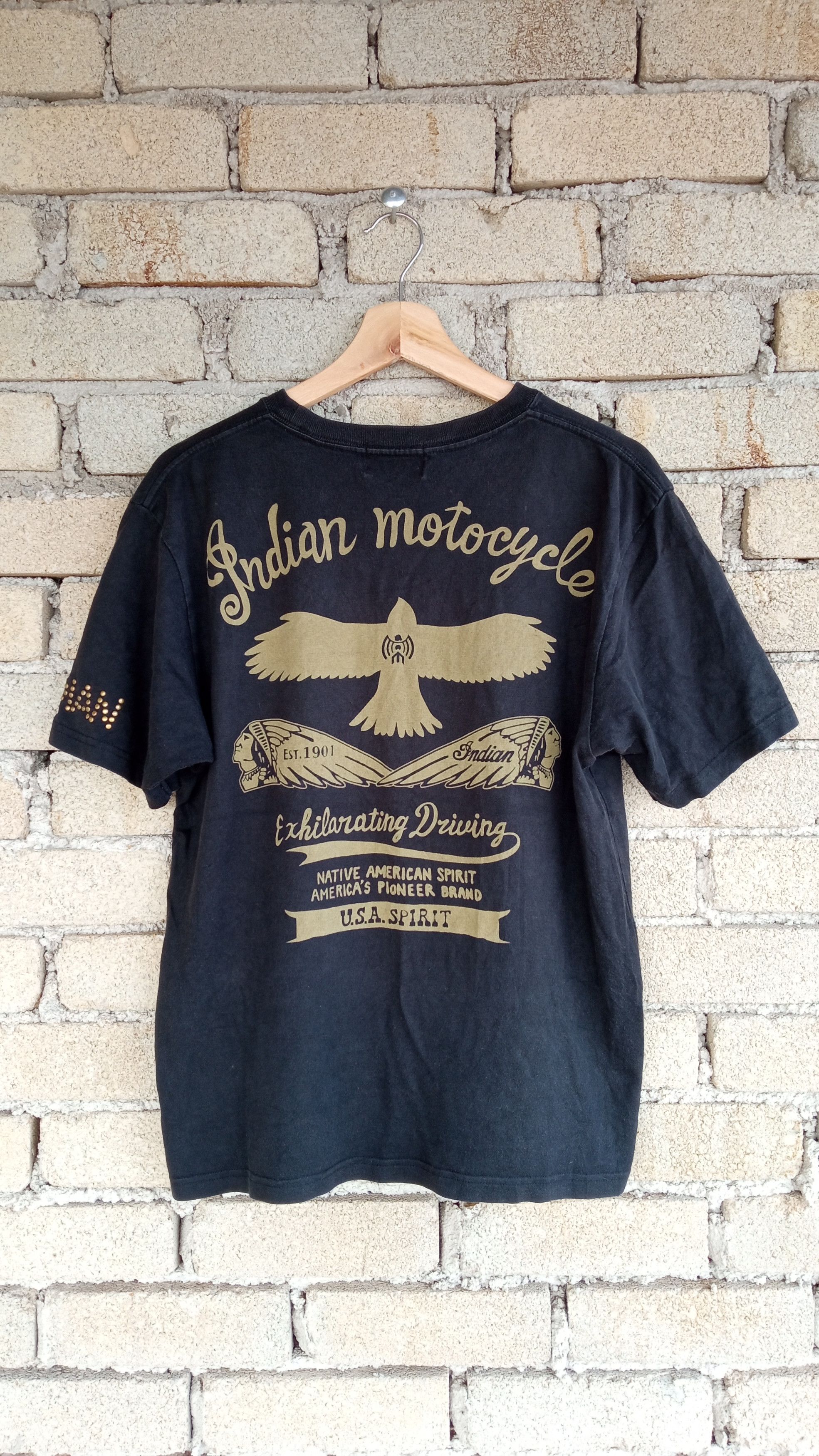 Indian Motorcycle × Japanese Brand × Vintage 🔥🔥Indian Motorcycle Native American Spirit T-Shirt Size US M / EU 48-50 / 2 - 12 Thumbnail