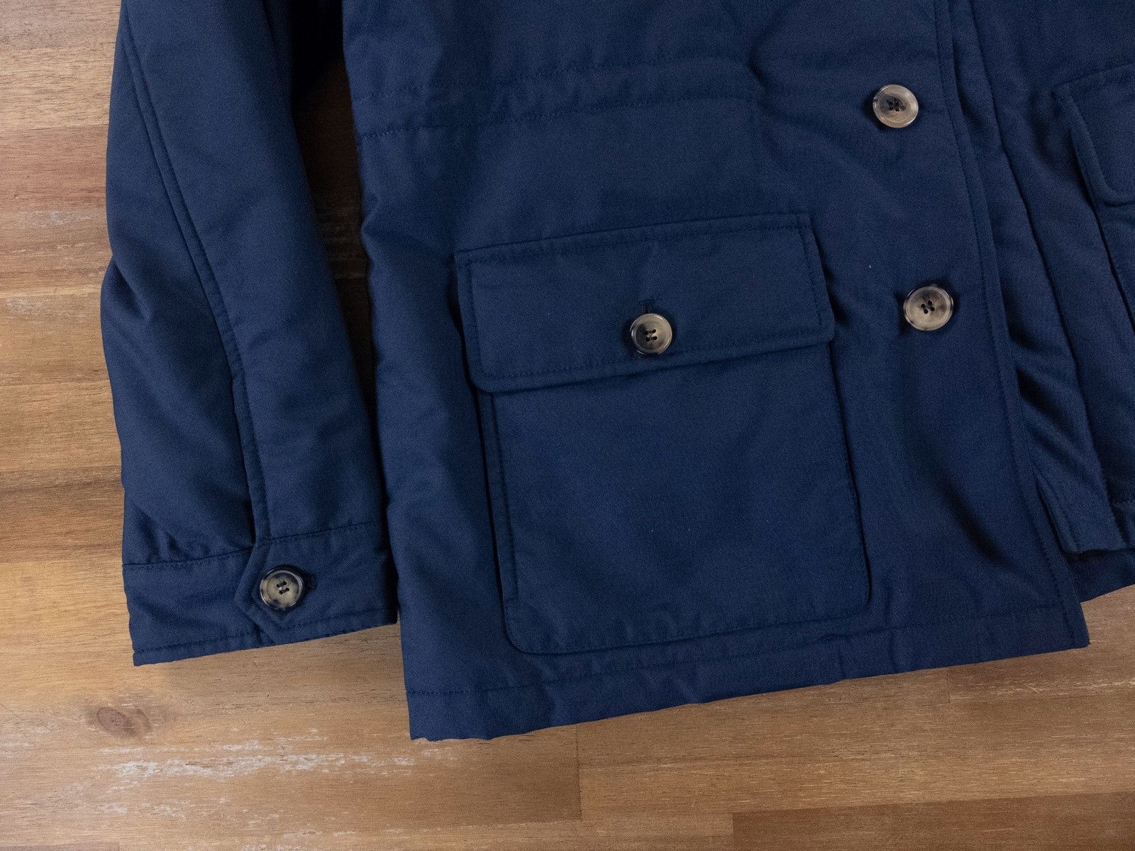 Isaia ISAIA navy blue padded car jacket coat XXL / 54 IT Size US XXL / EU 58 / 5 - 8 Thumbnail