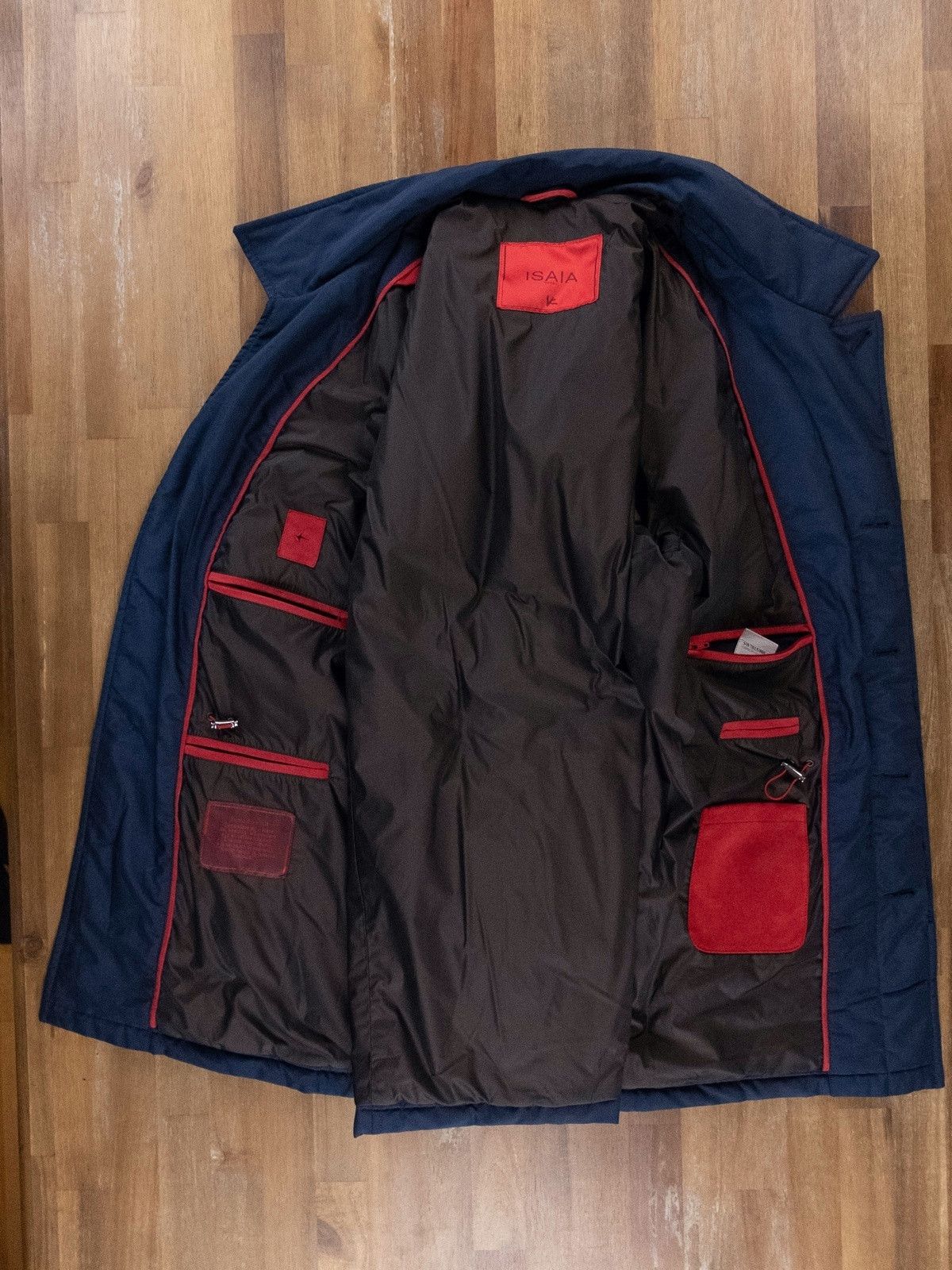 Isaia ISAIA navy blue padded car jacket coat XXL / 54 IT Size US XXL / EU 58 / 5 - 5 Thumbnail