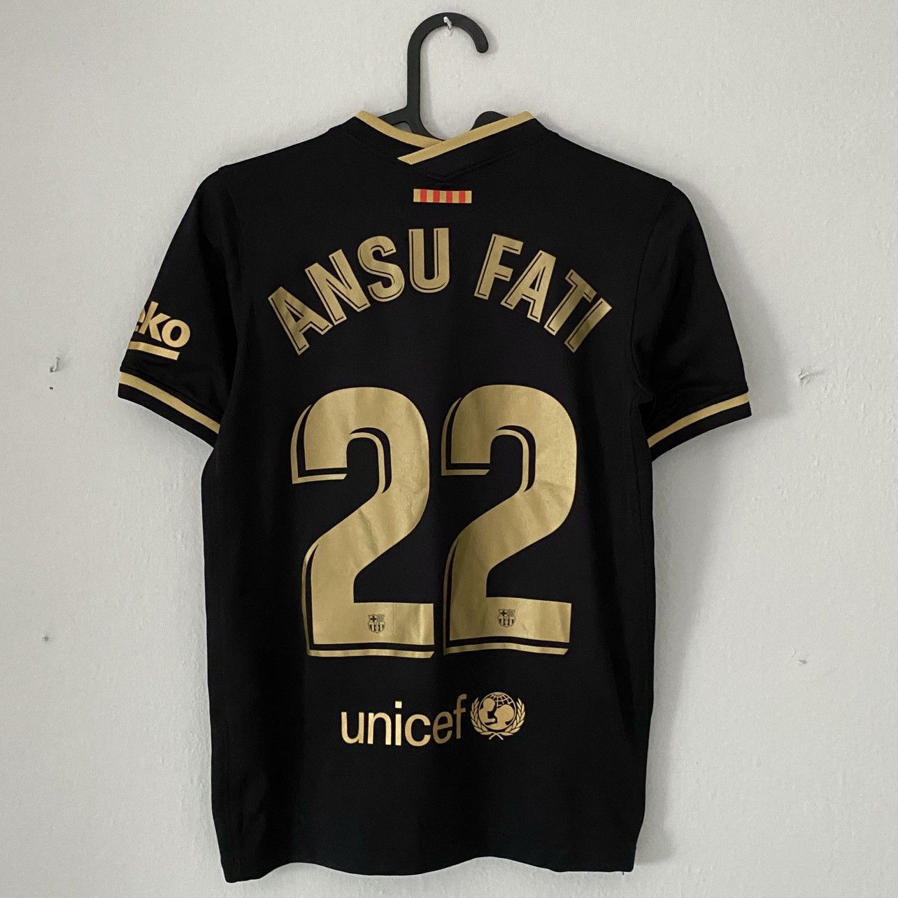 Nike 2020 2021 Barcelona Ansu Fati Nike Away Kit Soccer Jersey Size US XS / EU 42 / 0 - 7 Thumbnail