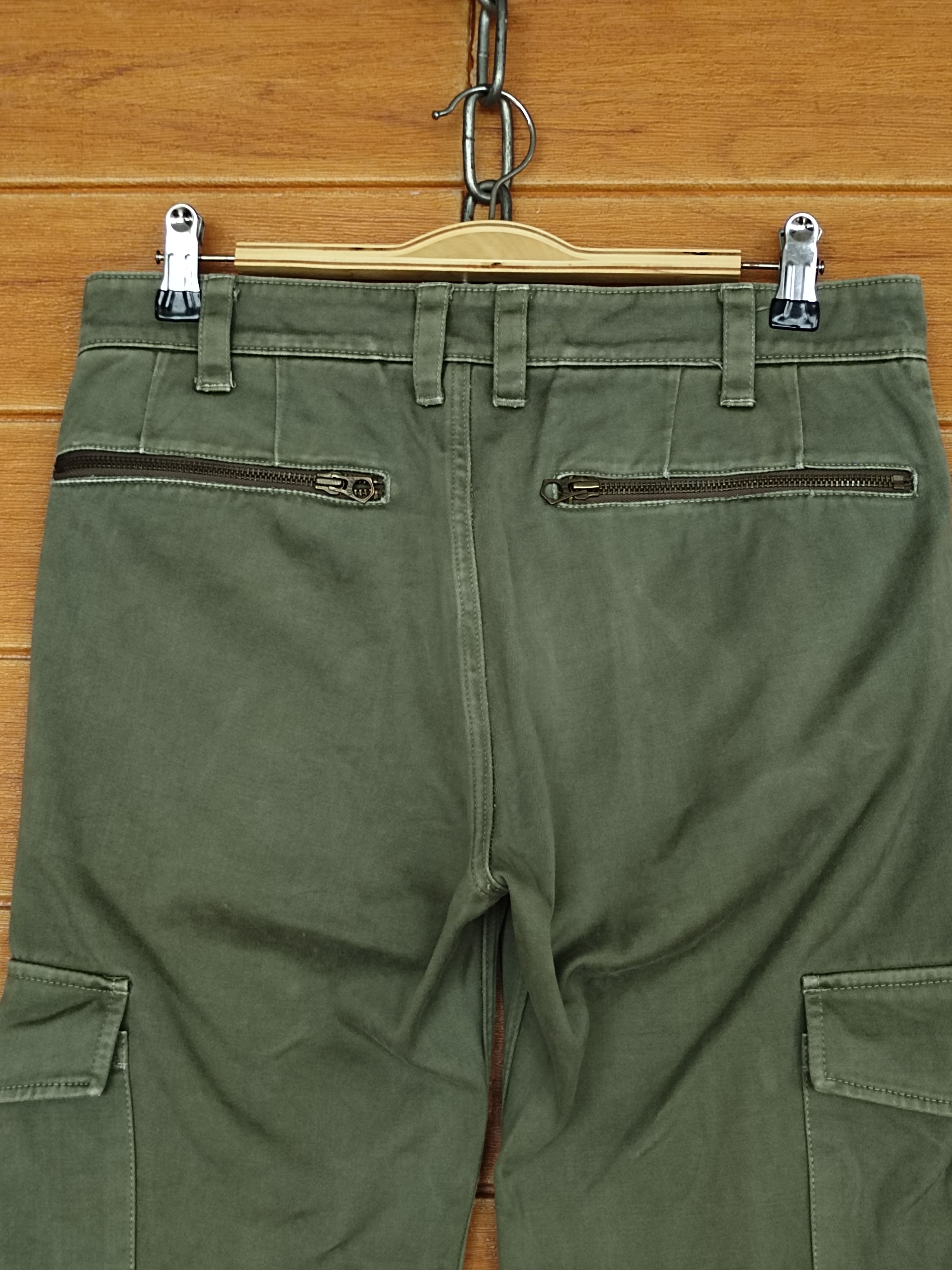 Lounge Lizard Japanese Brand Lounge Lizard Waxed Cotton Cargo Pants Size US 32 / EU 48 - 12 Thumbnail