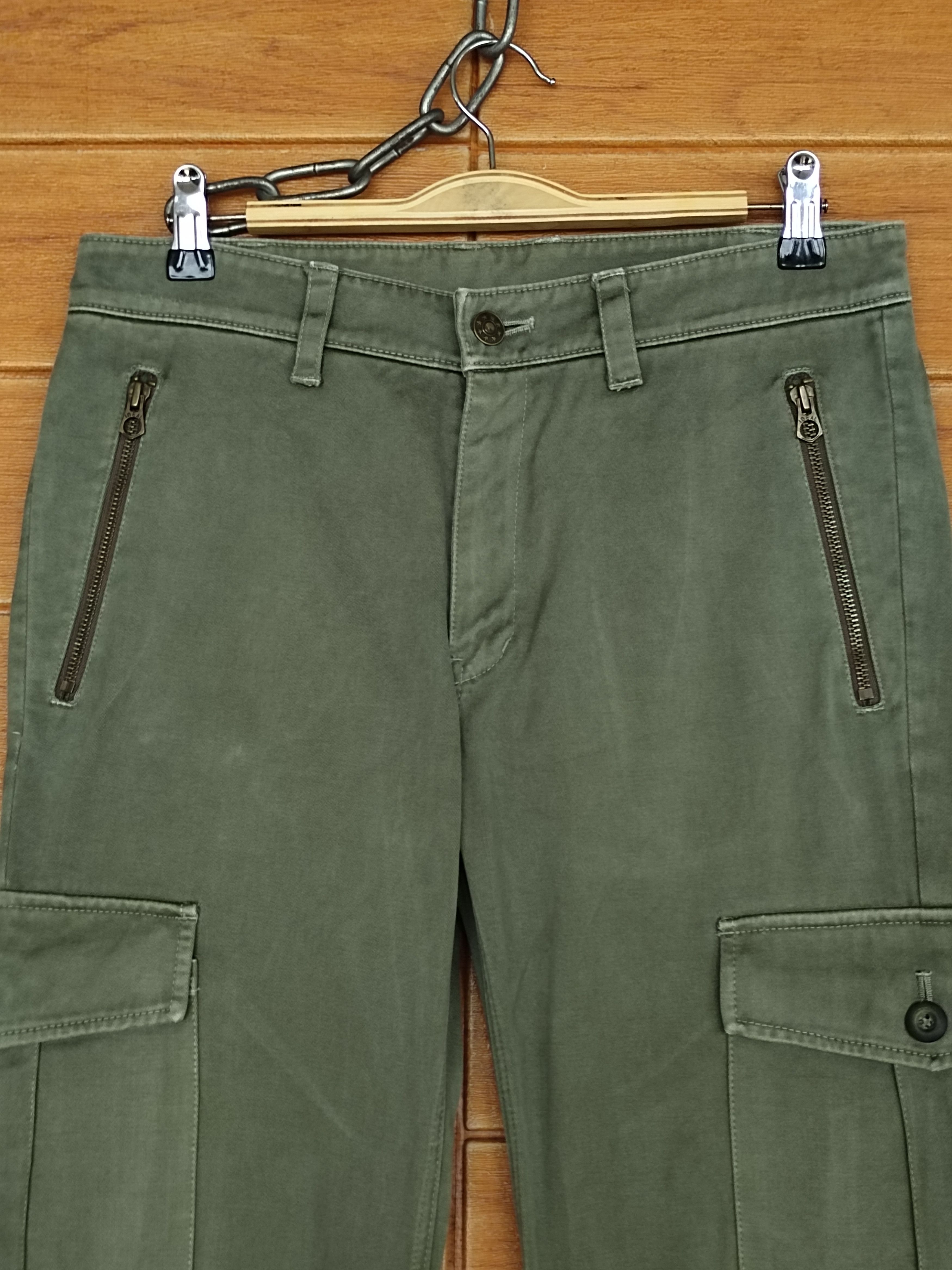 Lounge Lizard Japanese Brand Lounge Lizard Waxed Cotton Cargo Pants Size US 32 / EU 48 - 2 Thumbnail