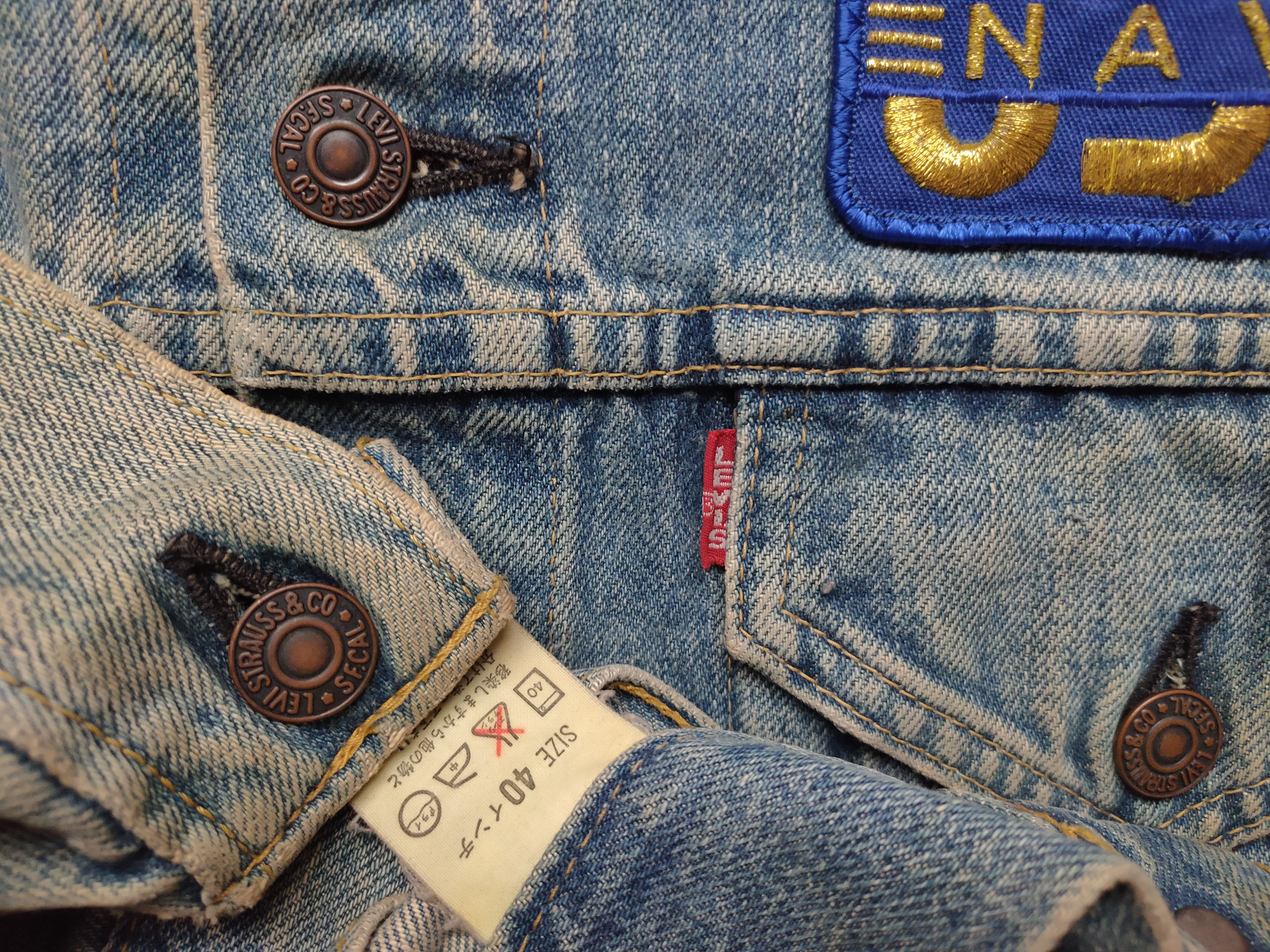 Levi's Vintage LEVIS BIG E Lot 71557 American Flag Denim Jacket Size US S / EU 44-46 / 1 - 6 Thumbnail