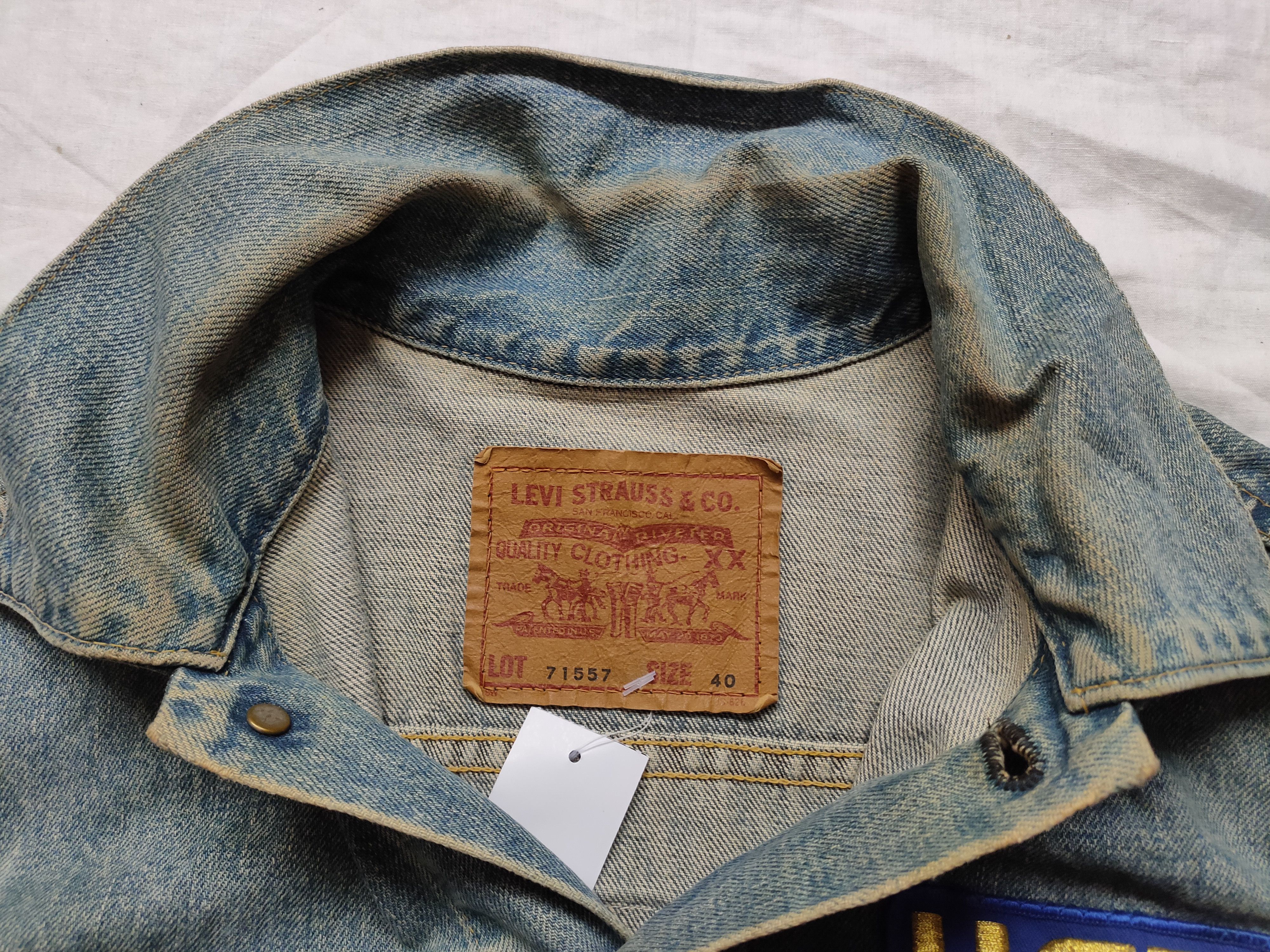 Levi's Vintage LEVIS BIG E Lot 71557 American Flag Denim Jacket Size US S / EU 44-46 / 1 - 4 Thumbnail
