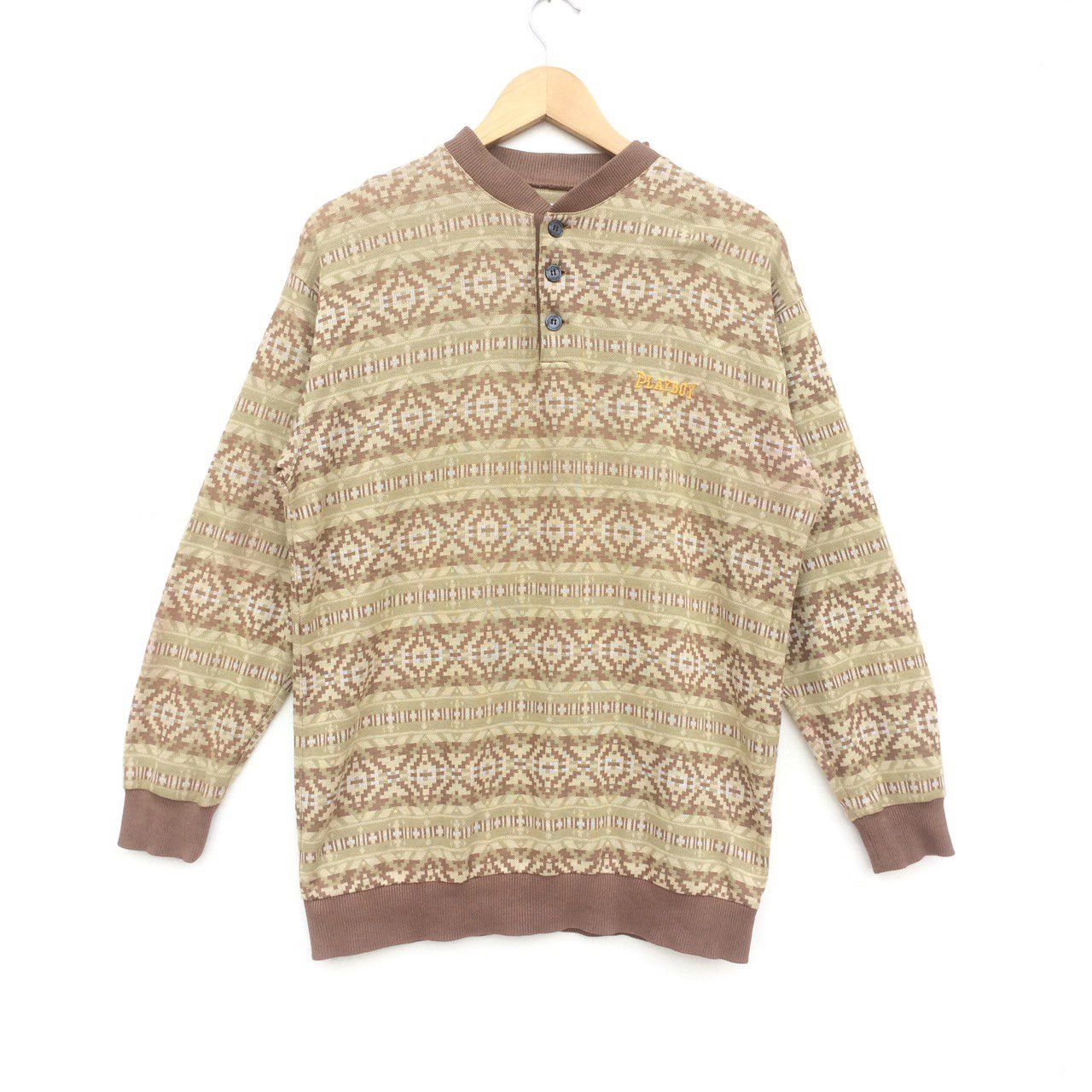 Playboy × Vintage Vintage Playboy aztec navajo motive buttom embroidered logo Size US M / EU 48-50 / 2 - 1 Thumbnail