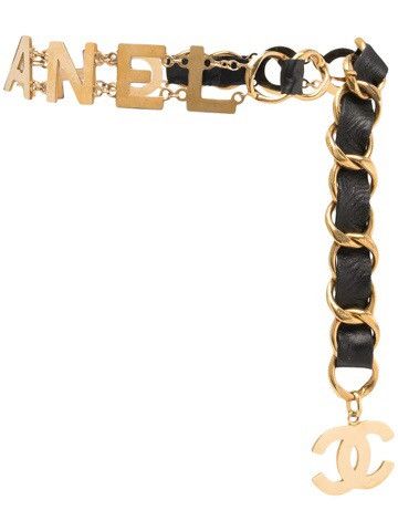 Chanel Chanel 1980 Gold Runway Coco Spell Out CC Logo Chain Belt Size ONE SIZE - 2 Thumbnail