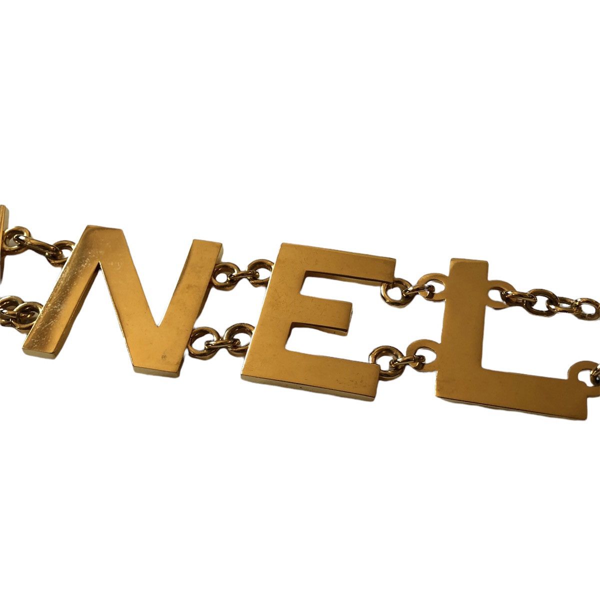 Chanel Chanel 1980 Gold Runway Coco Spell Out CC Logo Chain Belt Size ONE SIZE - 11 Thumbnail
