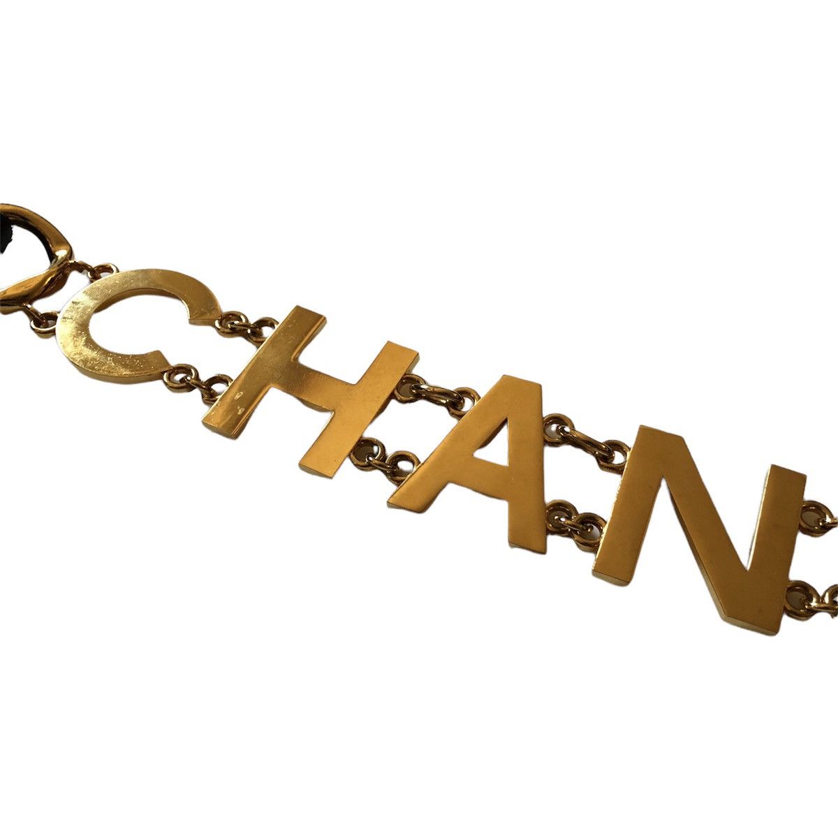 Chanel Chanel 1980 Gold Runway Coco Spell Out CC Logo Chain Belt Size ONE SIZE - 10 Thumbnail
