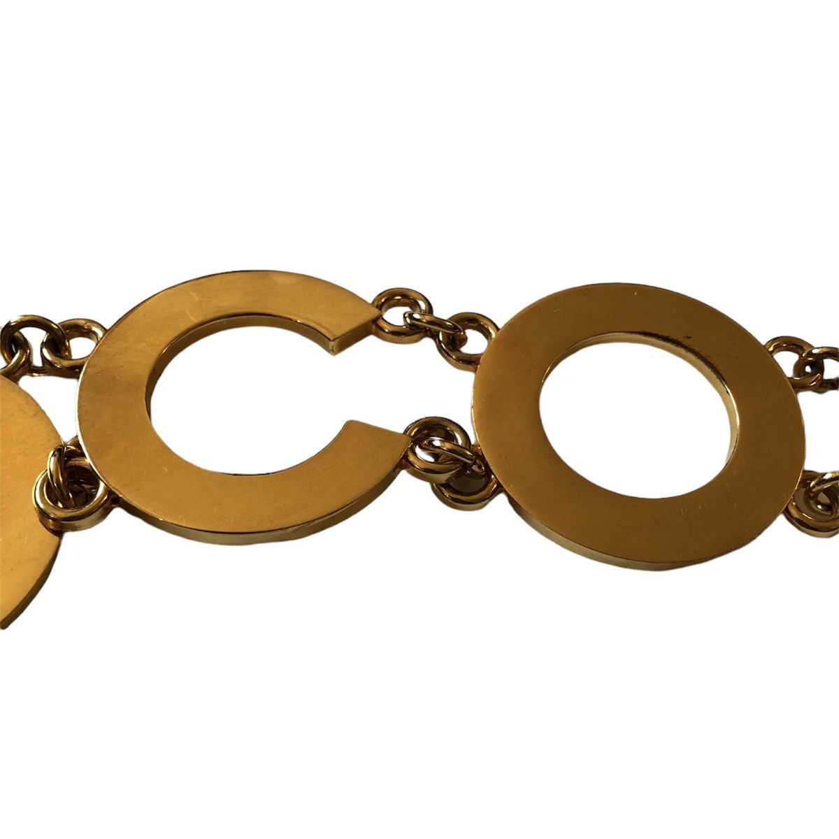 Chanel Chanel 1980 Gold Runway Coco Spell Out CC Logo Chain Belt Size ONE SIZE - 13 Thumbnail