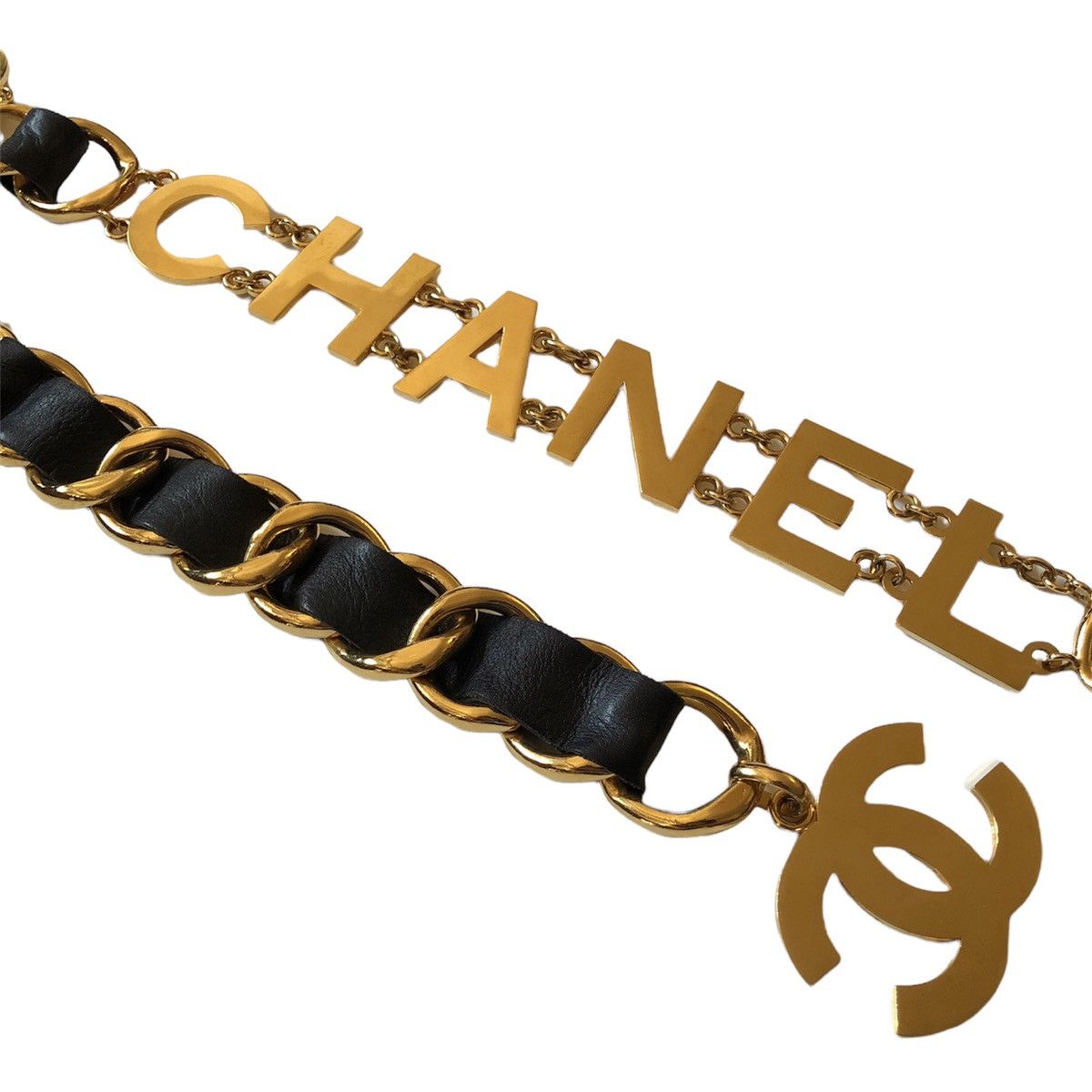 Chanel Chanel 1980 Gold Runway Coco Spell Out CC Logo Chain Belt Size ONE SIZE - 9 Thumbnail