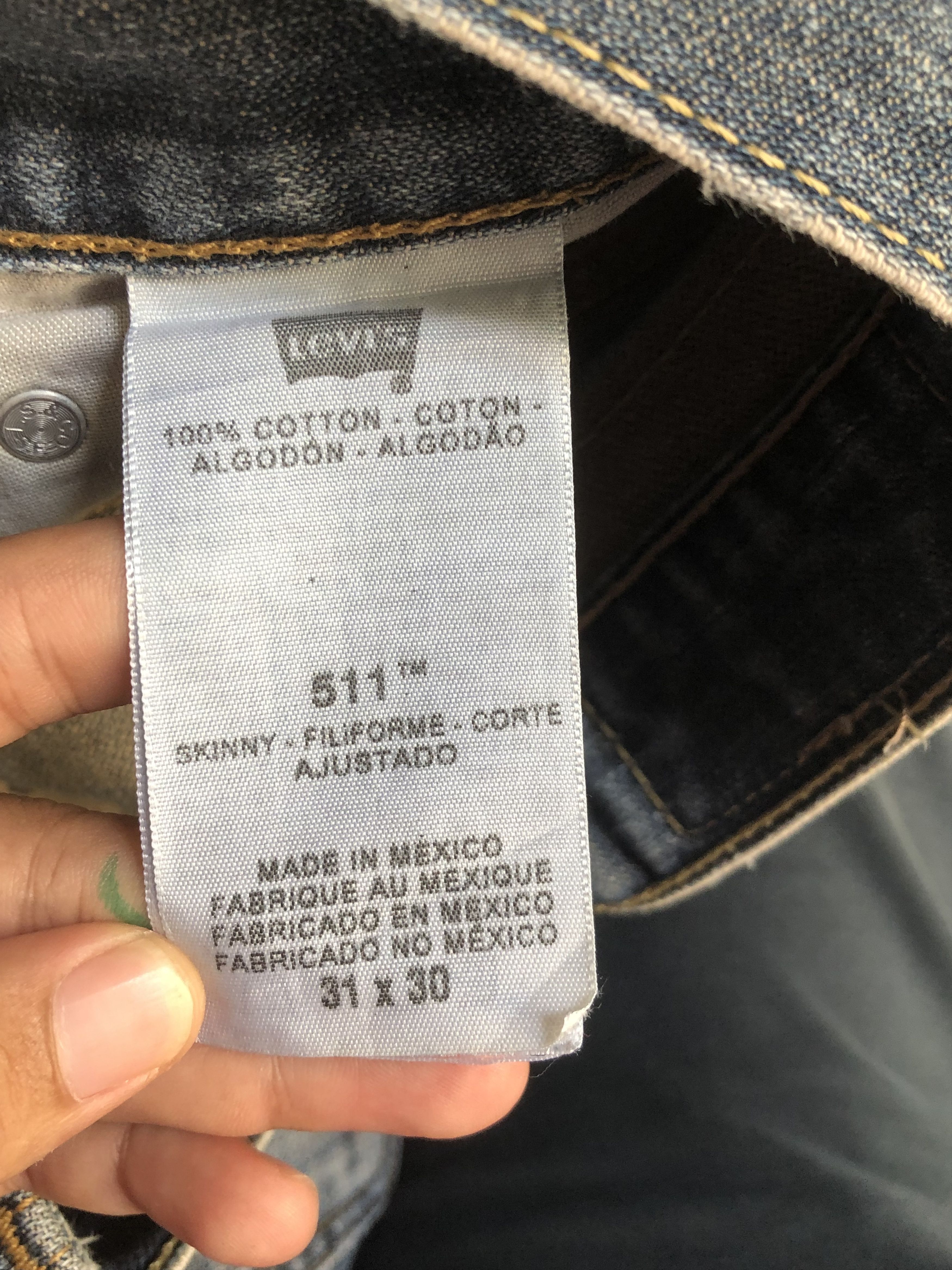 Levi's Levis 511 Distressed Skinny Jeans - L512 Size US 31 - 14 Thumbnail