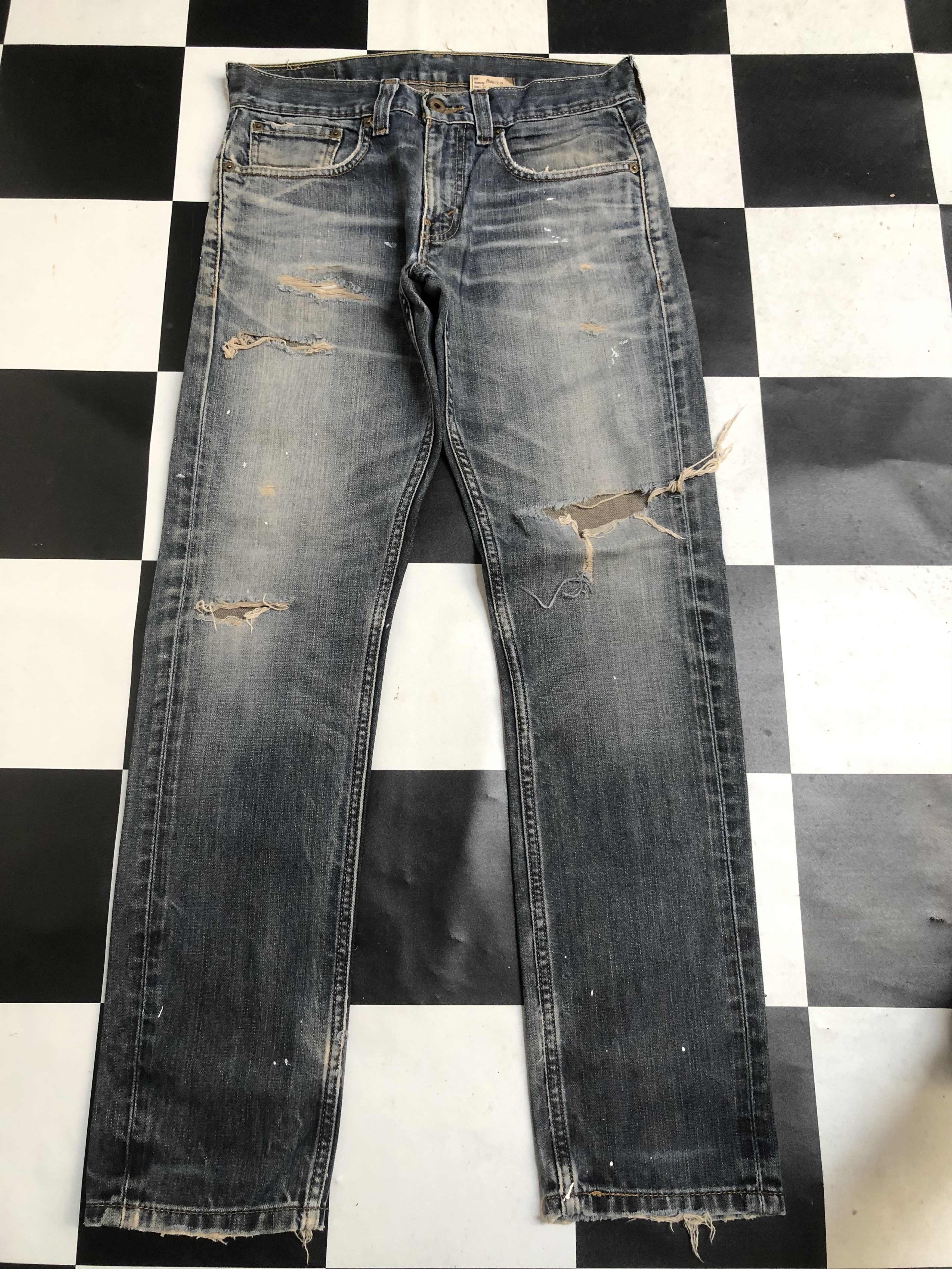 Levi's Levis 511 Distressed Skinny Jeans - L512 Size US 31 - 1 Thumbnail