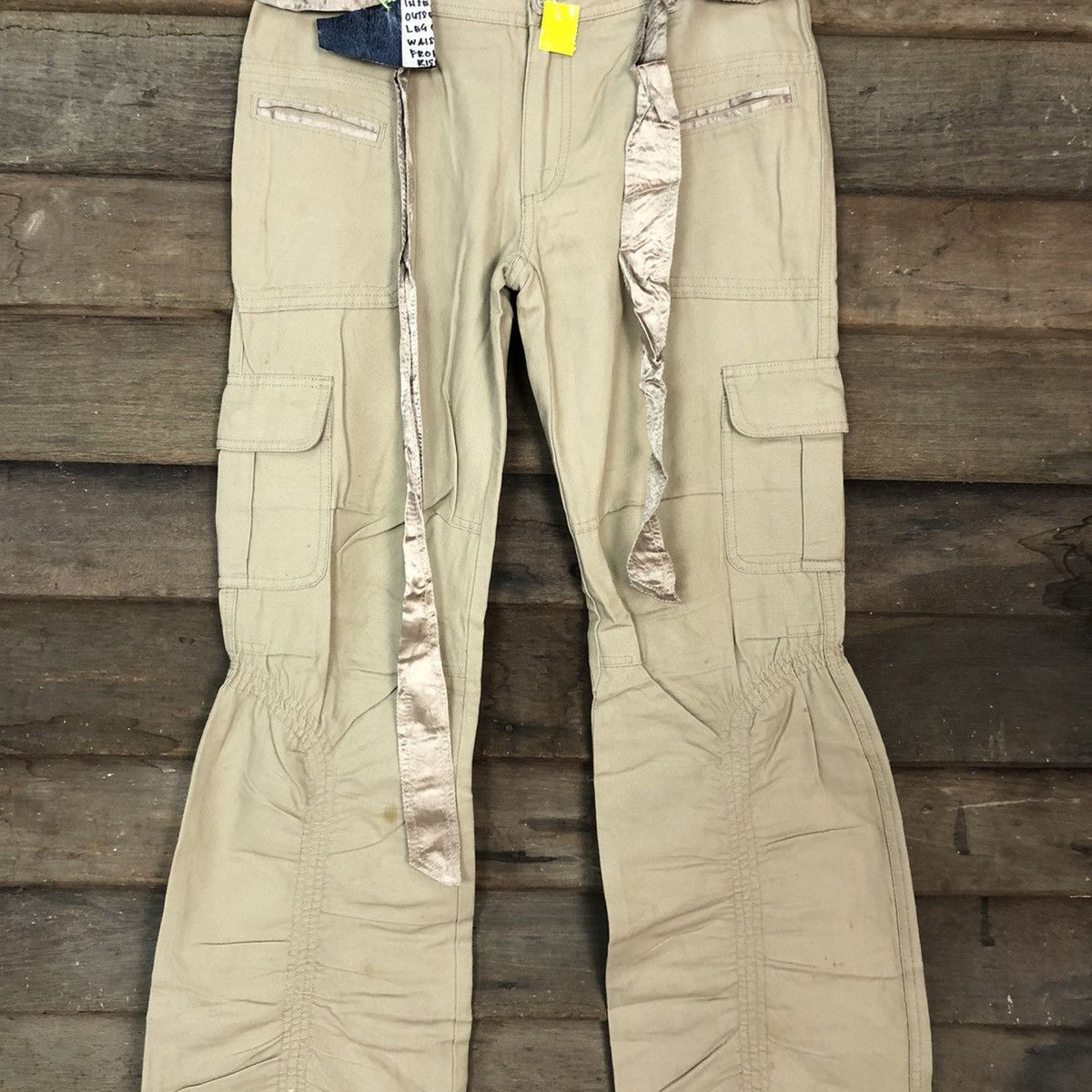 Japanese Brand Complete Girl Brown Multipocket Tactical Cargo Pants #3313DL Size 28" / US 6 / IT 42 - 4 Thumbnail