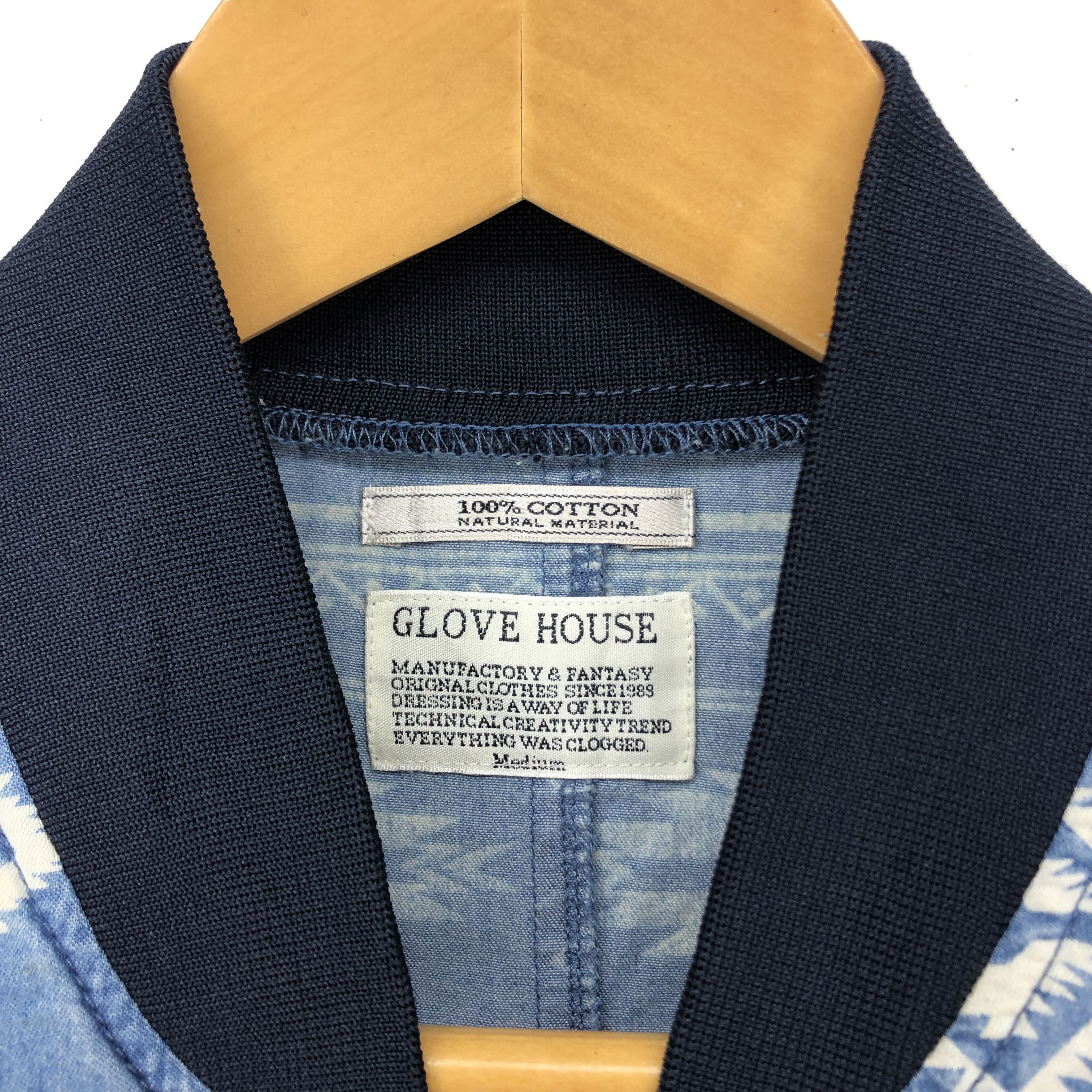 Japanese Brand GLOVE HOUSE Geometry Zipper Sweatshirt #1599-60 Size US M / EU 48-50 / 2 - 4 Thumbnail