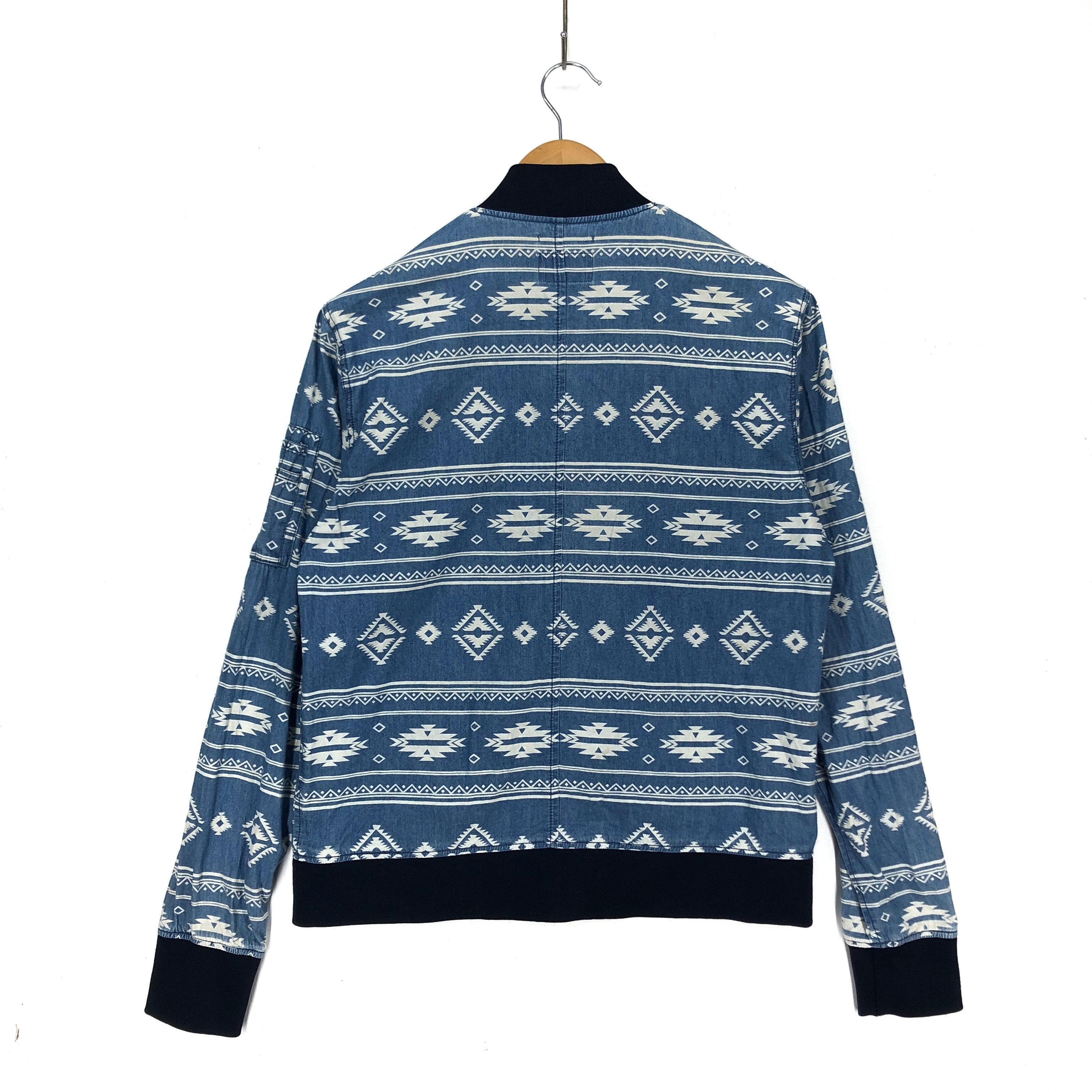 Japanese Brand GLOVE HOUSE Geometry Zipper Sweatshirt #1599-60 Size US M / EU 48-50 / 2 - 5 Thumbnail