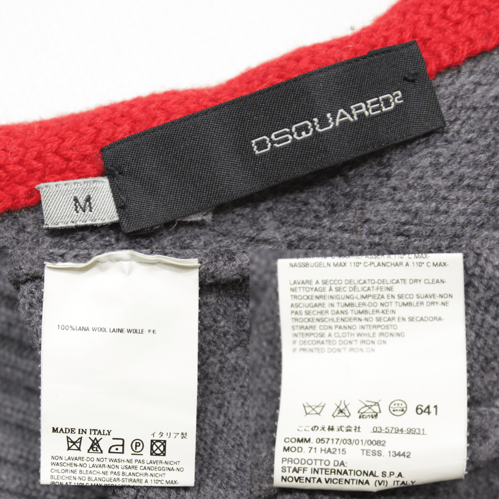 Dsquared2 Vintage Embroidered Logo Wool Knit Vest Size US M / EU 48-50 / 2 - 7 Thumbnail