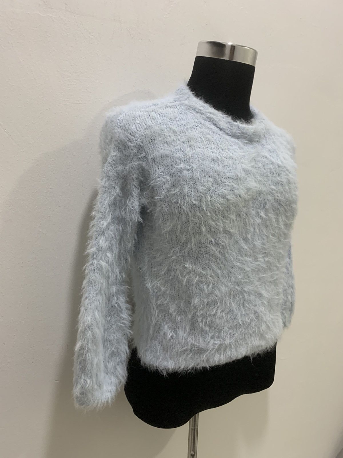 Aran Isles Knitwear × Japanese Brand KOE Mohair Fluffy Shag Shaggy Fur Knitwear Croptop Sweater Size S / US 4 / IT 40 - 5 Thumbnail