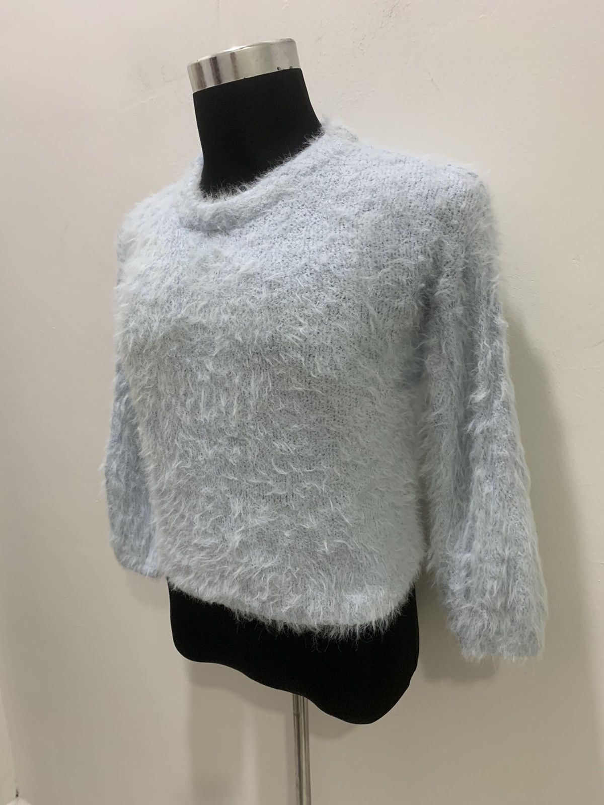 Aran Isles Knitwear × Japanese Brand KOE Mohair Fluffy Shag Shaggy Fur Knitwear Croptop Sweater Size S / US 4 / IT 40 - 6 Thumbnail