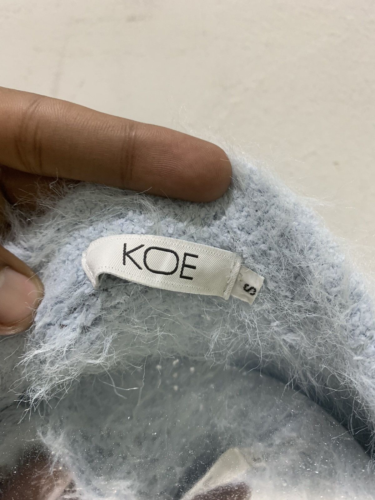 Aran Isles Knitwear × Japanese Brand KOE Mohair Fluffy Shag Shaggy Fur Knitwear Croptop Sweater Size S / US 4 / IT 40 - 15 Thumbnail