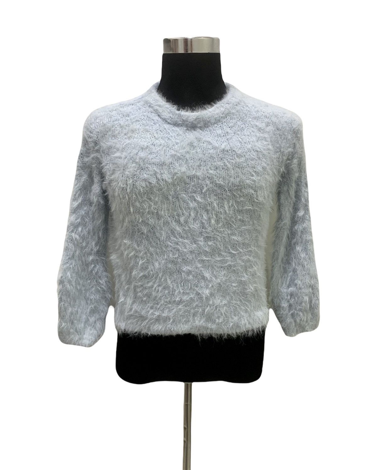 Aran Isles Knitwear × Japanese Brand KOE Mohair Fluffy Shag Shaggy Fur Knitwear Croptop Sweater Size S / US 4 / IT 40 - 1 Thumbnail