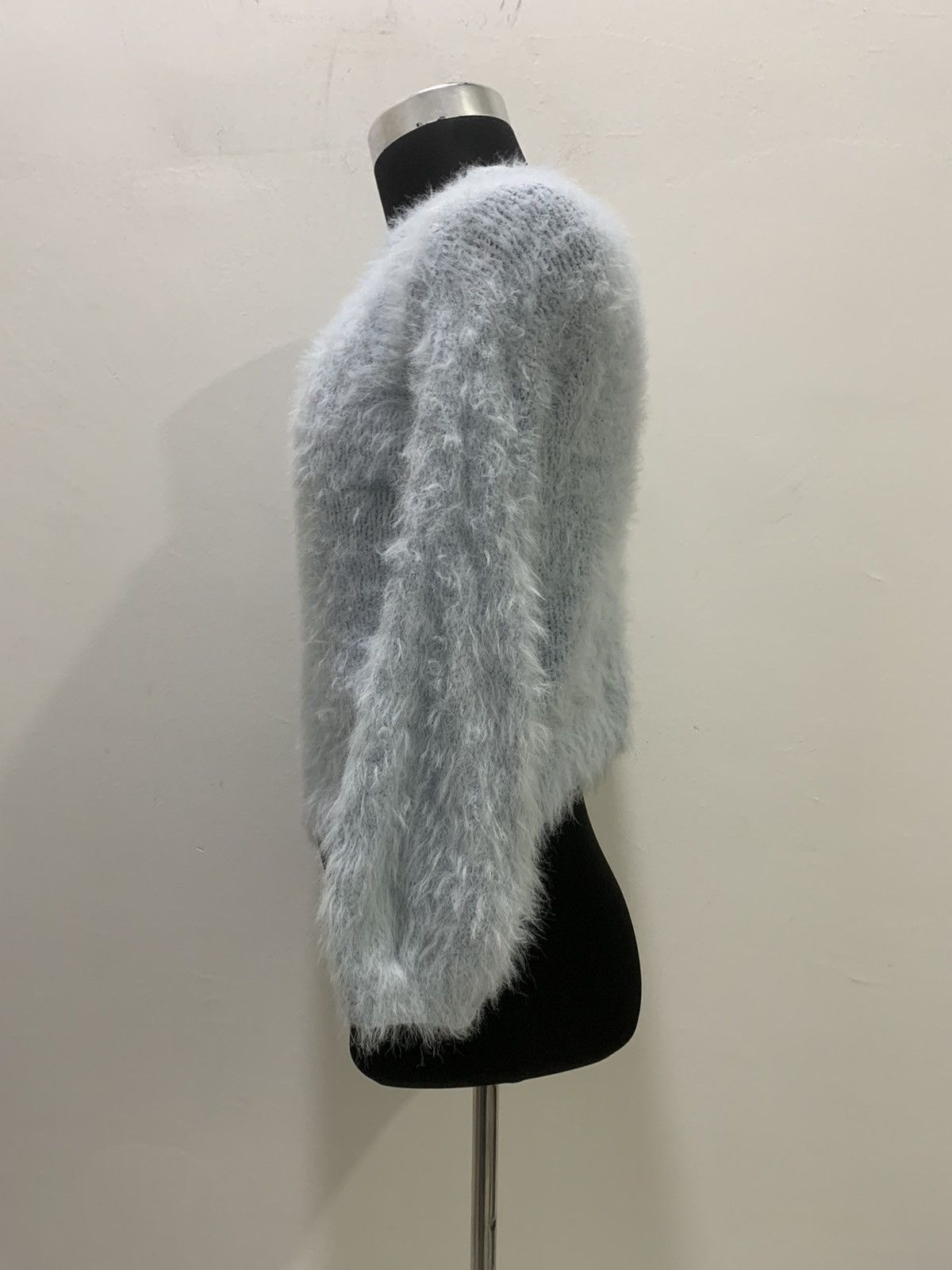 Aran Isles Knitwear × Japanese Brand KOE Mohair Fluffy Shag Shaggy Fur Knitwear Croptop Sweater Size S / US 4 / IT 40 - 9 Thumbnail