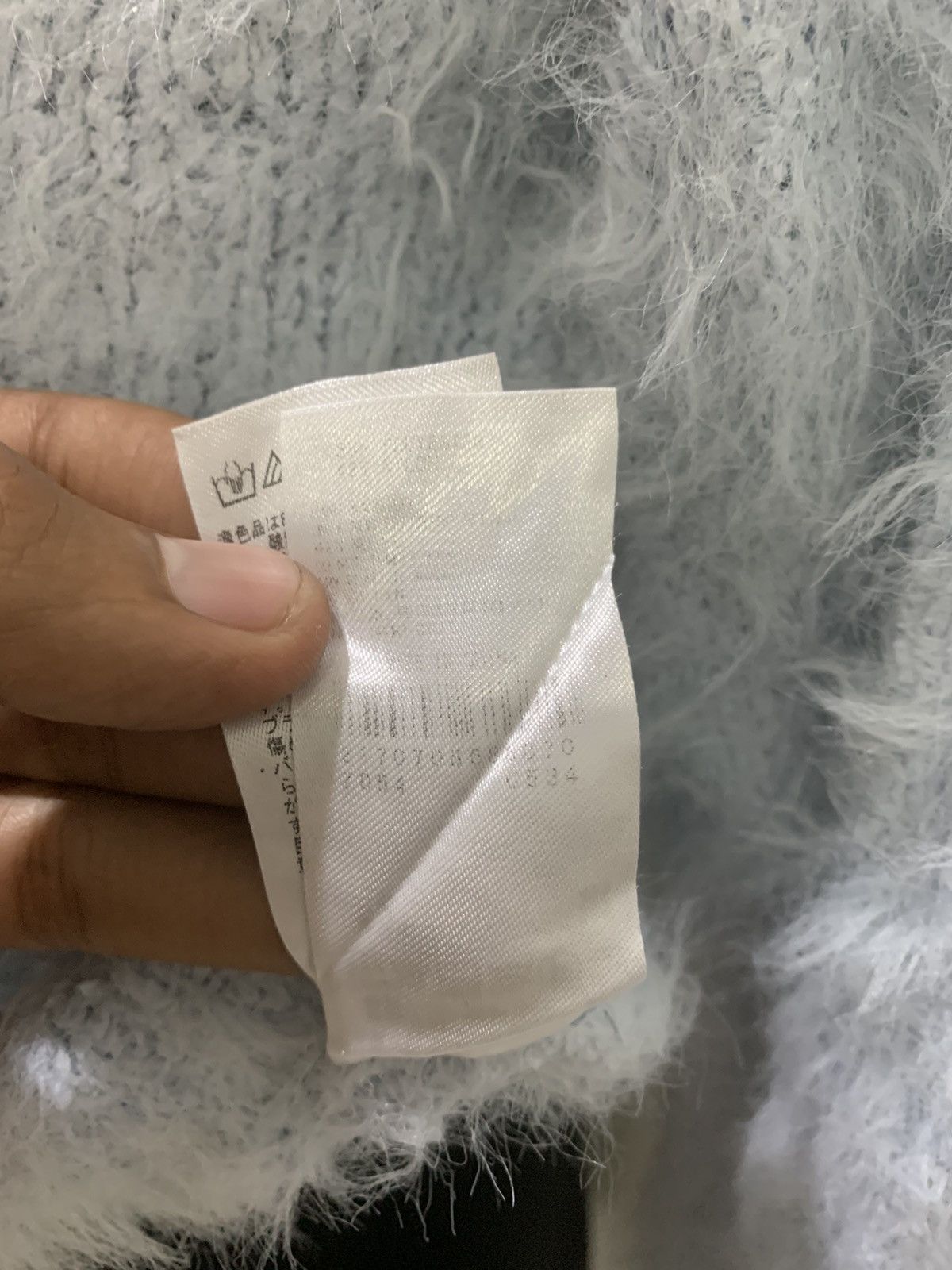 Aran Isles Knitwear × Japanese Brand KOE Mohair Fluffy Shag Shaggy Fur Knitwear Croptop Sweater Size S / US 4 / IT 40 - 18 Thumbnail