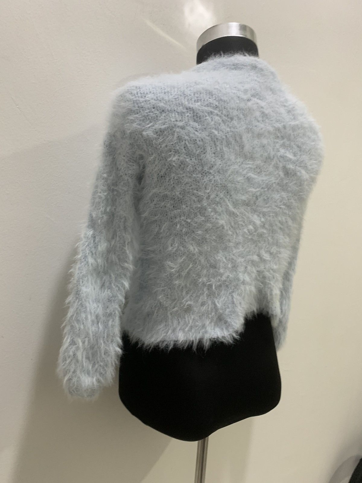 Aran Isles Knitwear × Japanese Brand KOE Mohair Fluffy Shag Shaggy Fur Knitwear Croptop Sweater Size S / US 4 / IT 40 - 13 Thumbnail