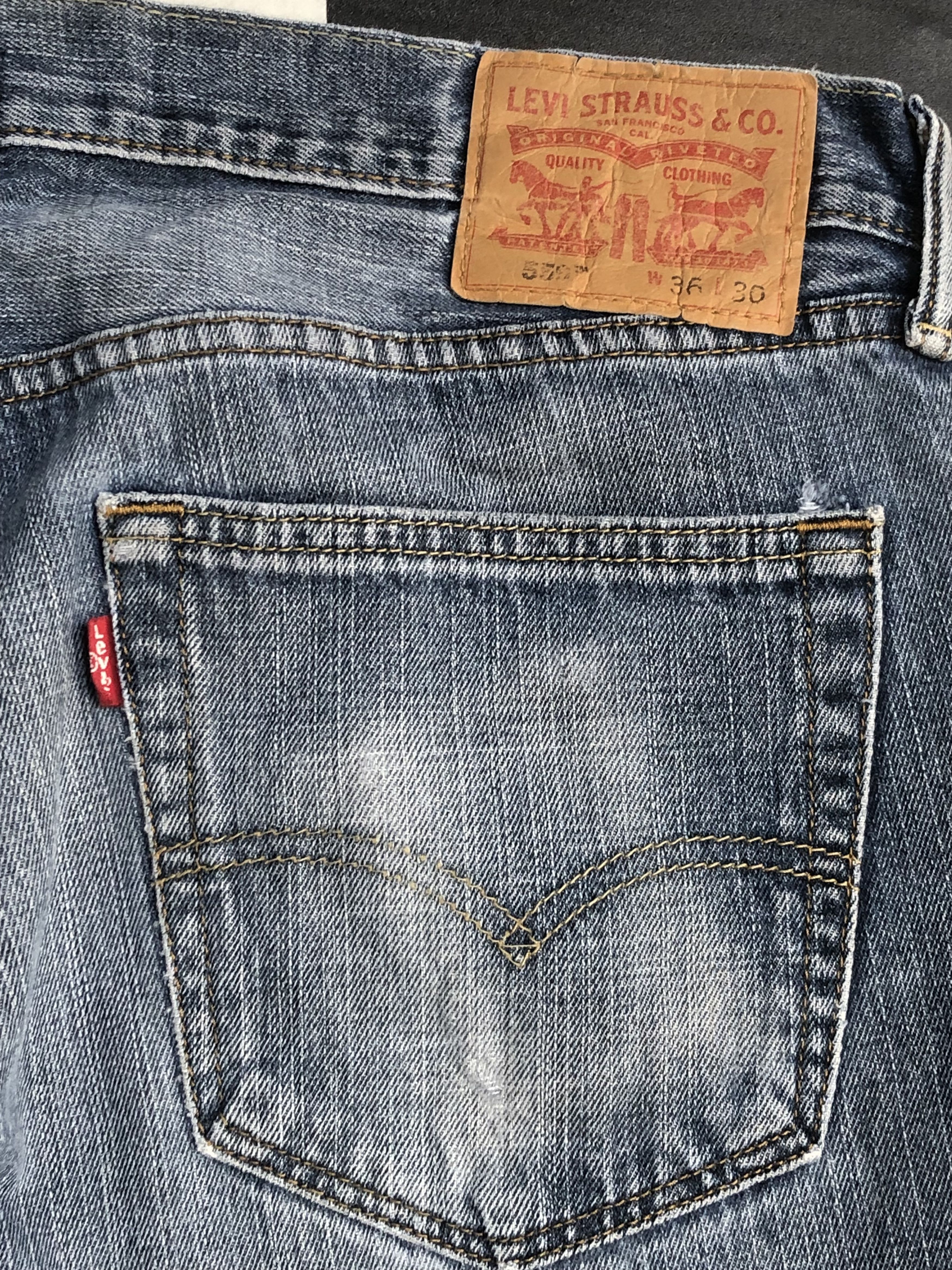 Levi's × Vintage Vintage Levis 569 Loose Straight Jeans L489 Size US 36 / EU 52 - 9 Thumbnail