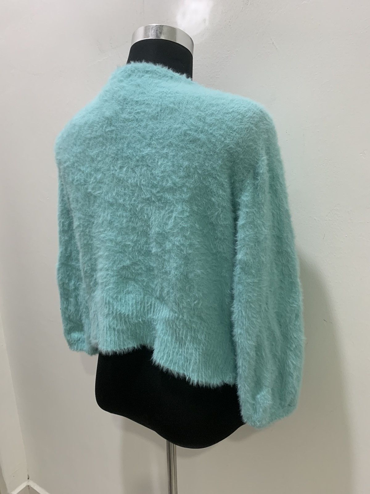 Aran Isles Knitwear × Japanese Brand HUSHUSH Embroidery Soft Fluffy Shaggy Knit Cardigan Sweater Size M / US 6-8 / IT 42-44 - 16 Thumbnail