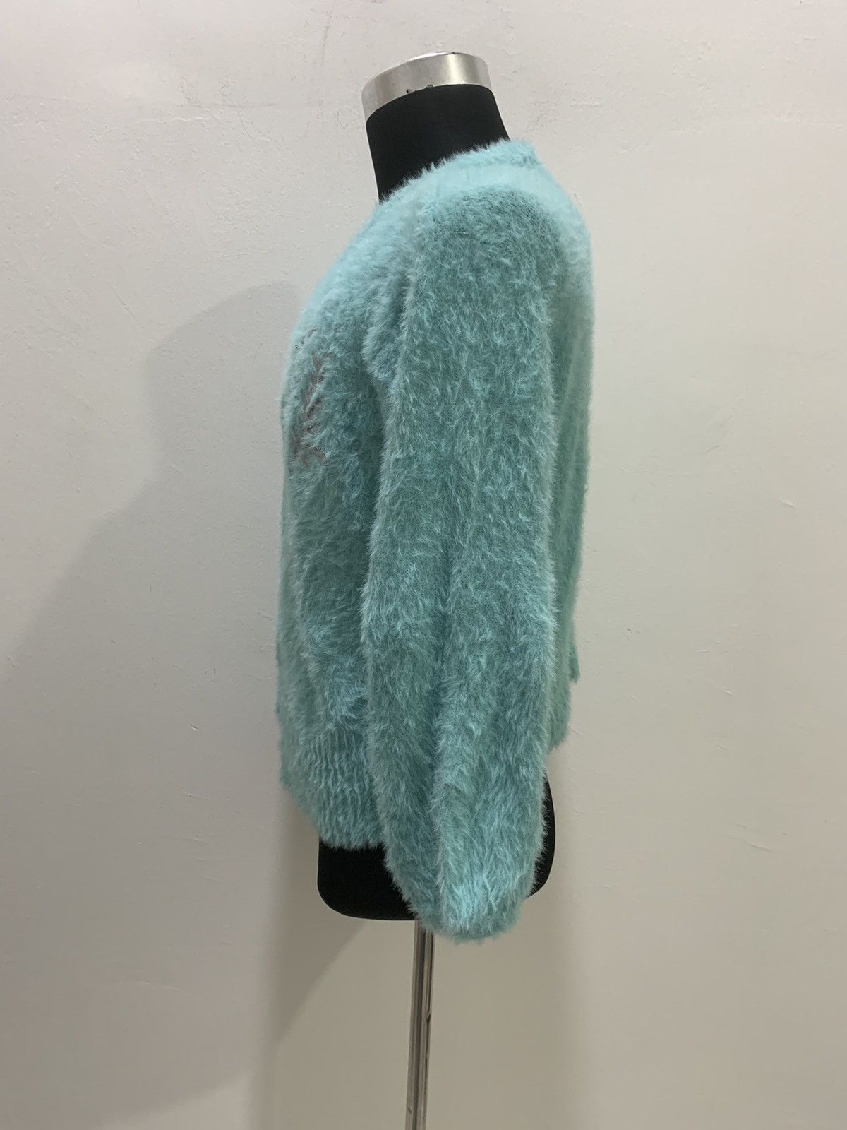 Aran Isles Knitwear × Japanese Brand HUSHUSH Embroidery Soft Fluffy Shaggy Knit Cardigan Sweater Size M / US 6-8 / IT 42-44 - 11 Thumbnail