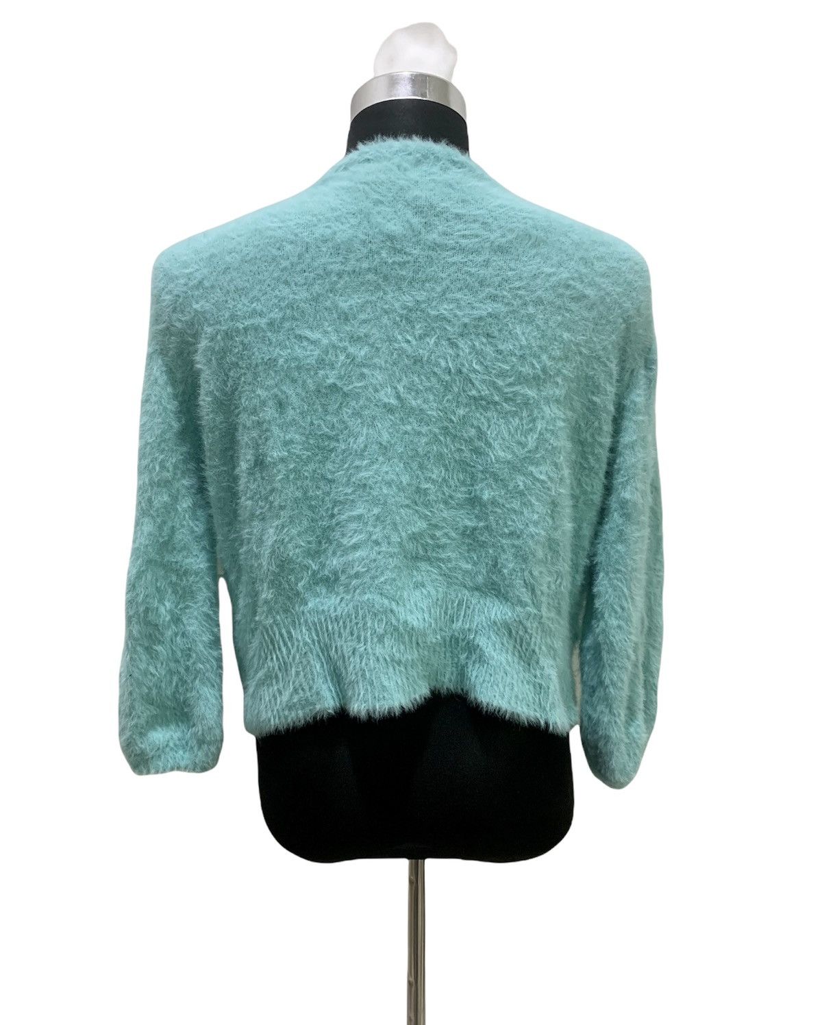 Aran Isles Knitwear × Japanese Brand HUSHUSH Embroidery Soft Fluffy Shaggy Knit Cardigan Sweater Size M / US 6-8 / IT 42-44 - 2 Thumbnail