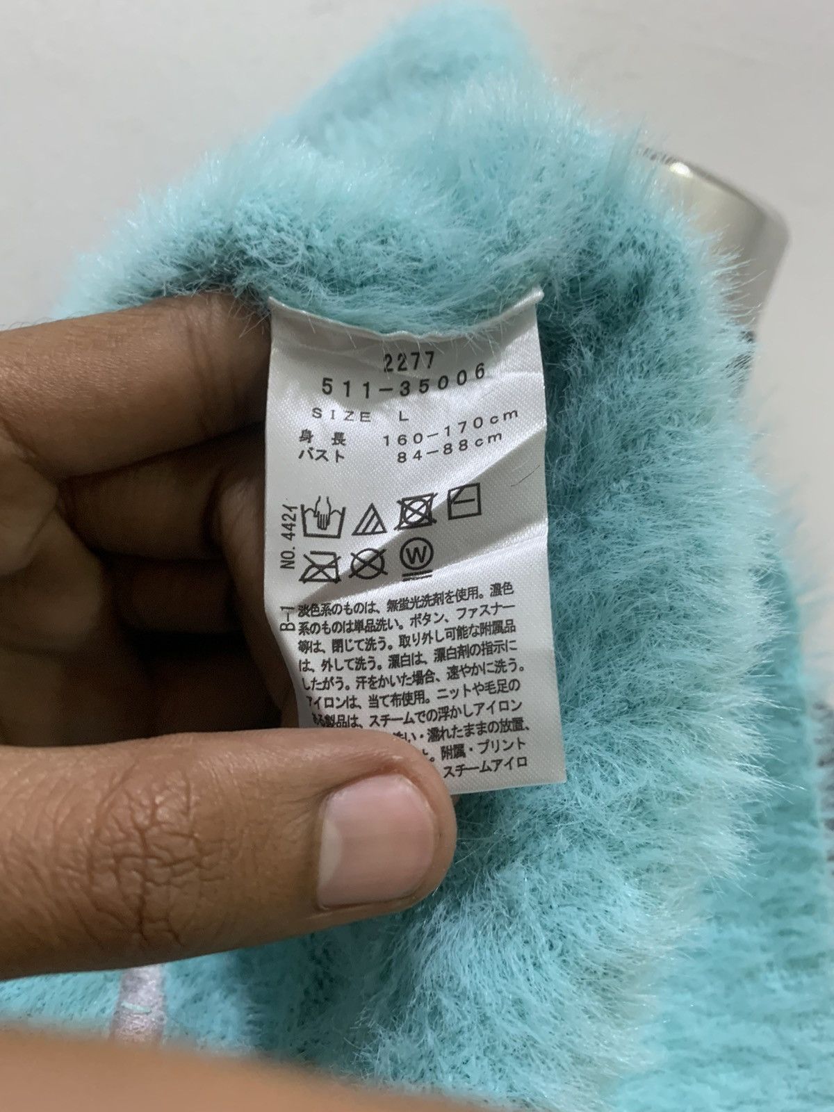 Aran Isles Knitwear × Japanese Brand HUSHUSH Embroidery Soft Fluffy Shaggy Knit Cardigan Sweater Size M / US 6-8 / IT 42-44 - 19 Thumbnail