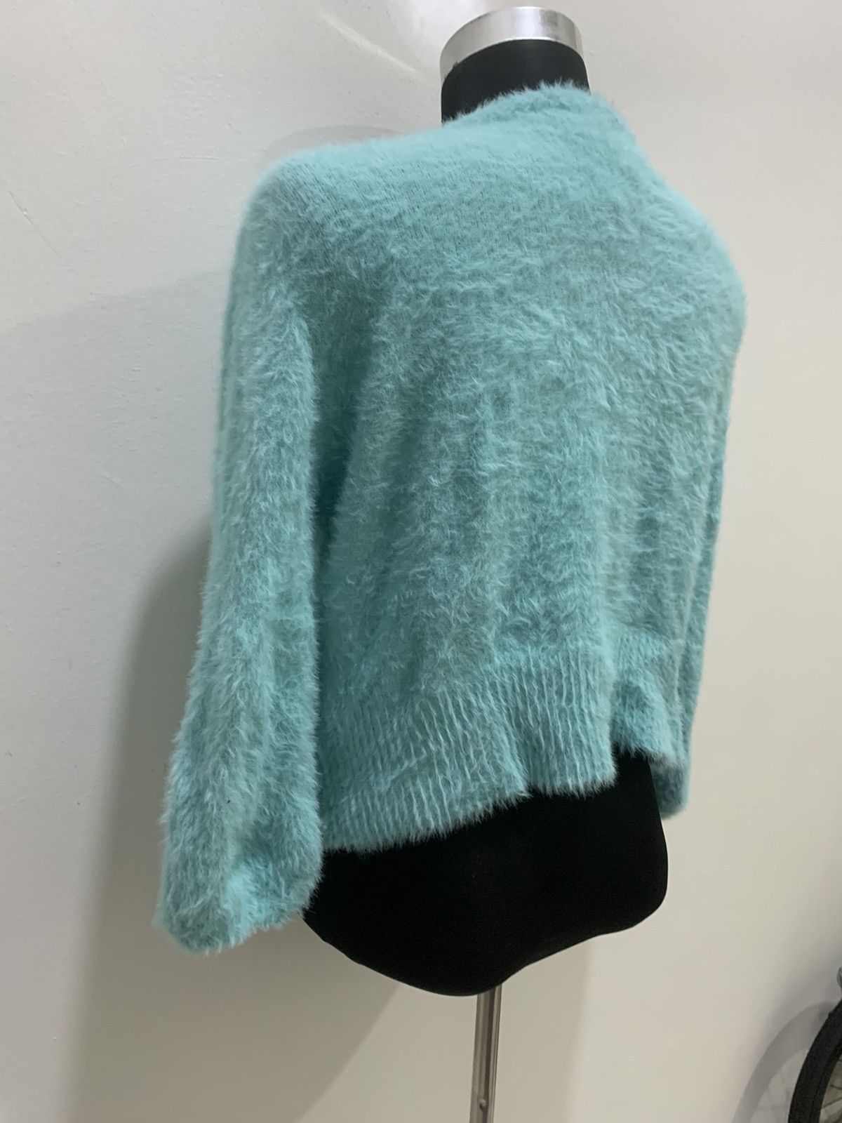 Aran Isles Knitwear × Japanese Brand HUSHUSH Embroidery Soft Fluffy Shaggy Knit Cardigan Sweater Size M / US 6-8 / IT 42-44 - 15 Thumbnail