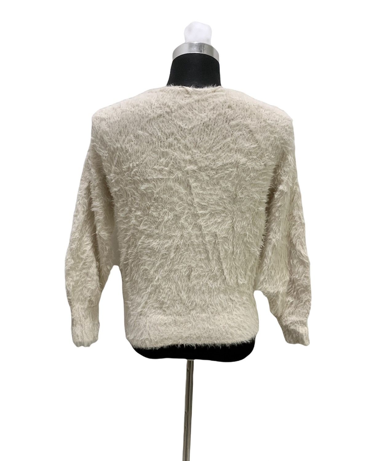 Aran Isles Knitwear × Japanese Brand GU Soft Fur Fluffy Shag Shaggy Mohair Knit Pullover Sweater Size M / US 6-8 / IT 42-44 - 2 Thumbnail